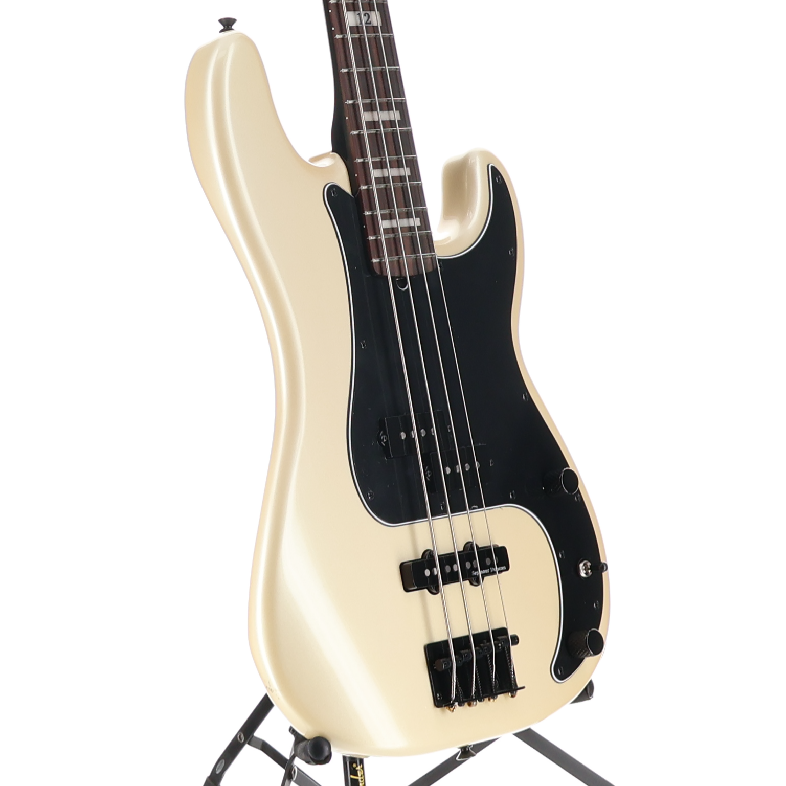 Fender Duff McKagan Deluxe Precision Bass, Rosewood Fingerboard, White Pearl (J8) (01158)