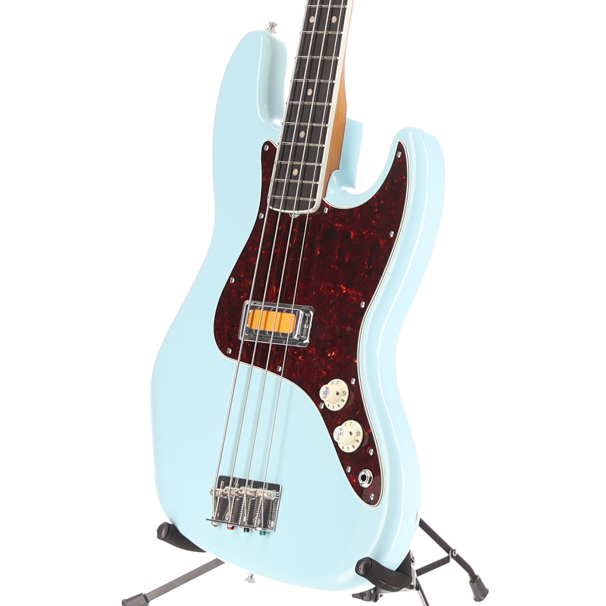 Fender Gold Foil Jazz Bass, Ebony Fingerboard, Sonic Blue (I10) (99370)