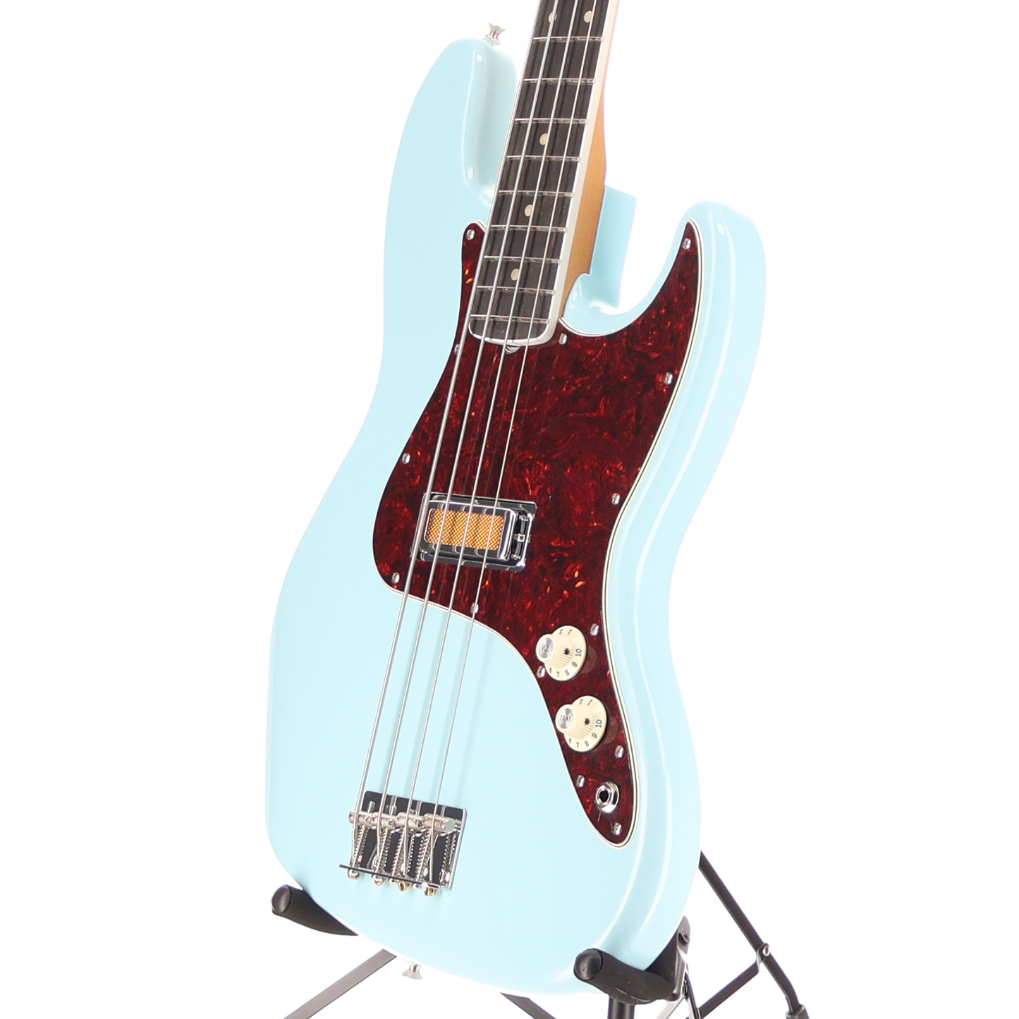 Fender Gold Foil Jazz Bass, Ebony Fingerboard, Sonic Blue, Stage Ready (I12) (85923)