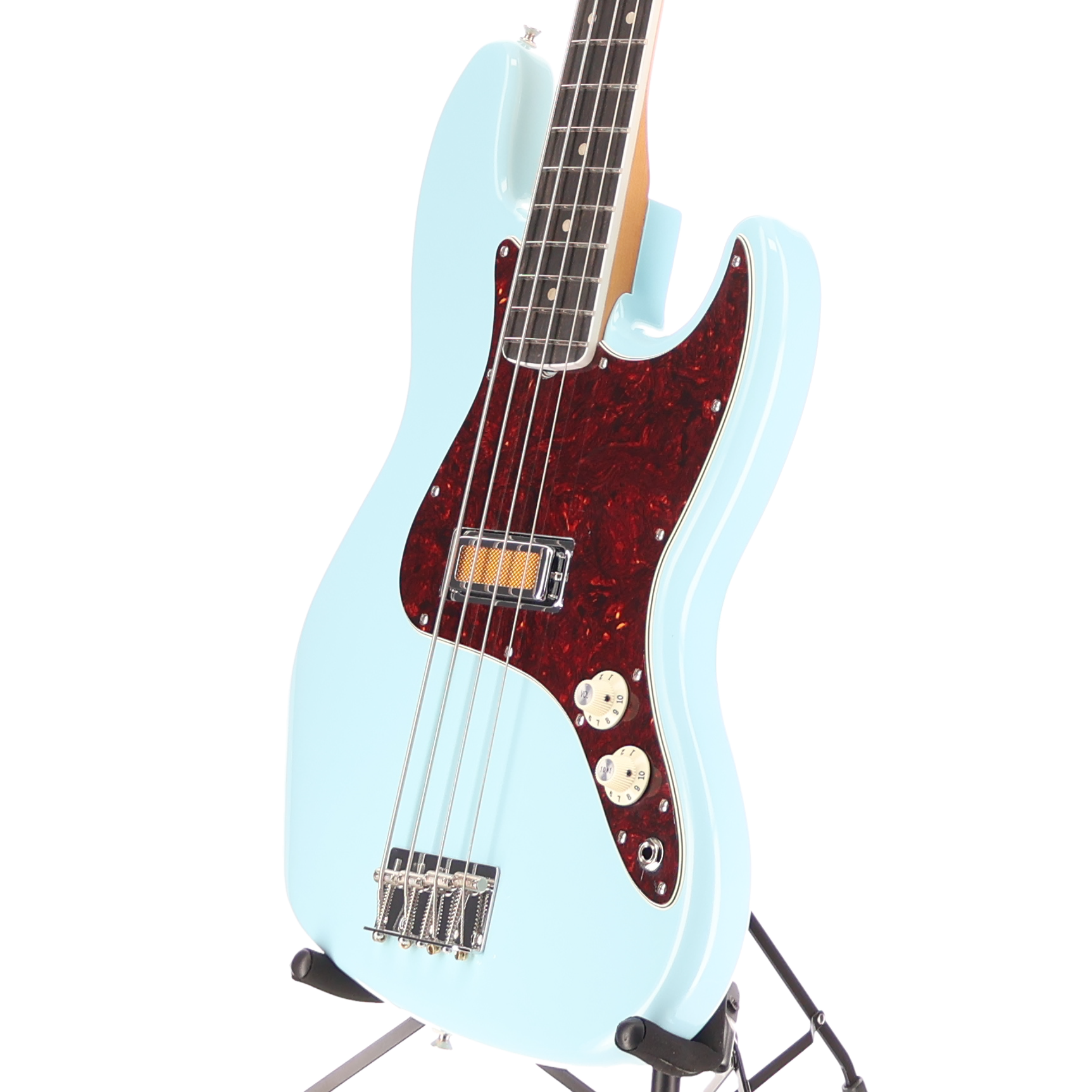 Fender Gold Foil Jazz Bass, Ebony Fingerboard, Sonic Blue, Stage Ready (I12) (85923)