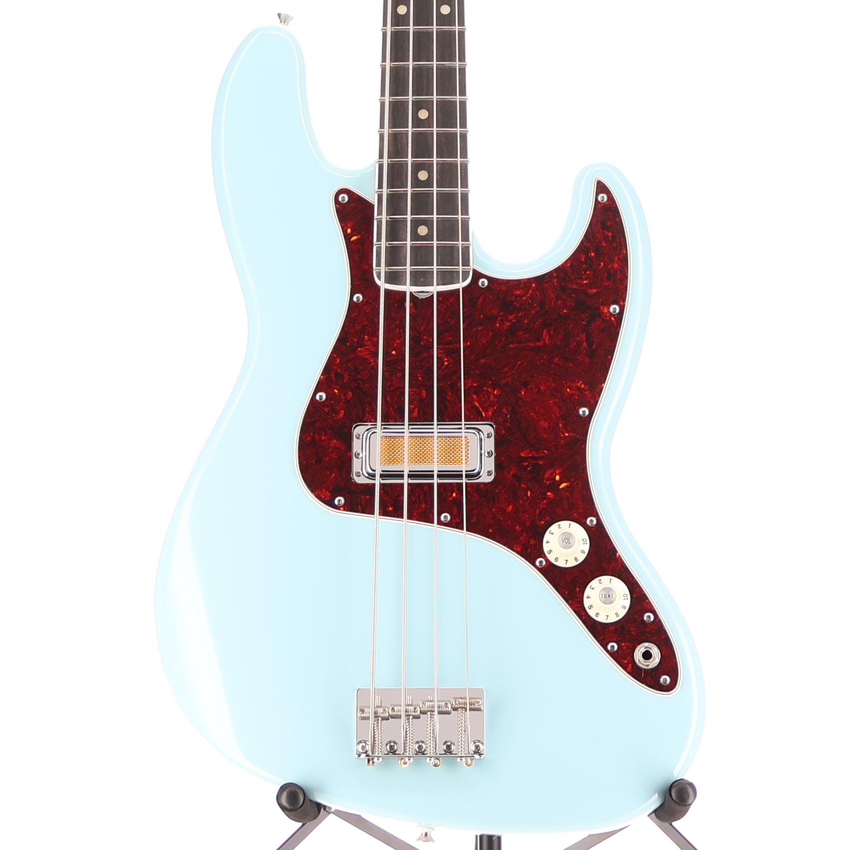 Fender Gold Foil Jazz Bass, Ebony Fingerboard, Sonic Blue, Stage Ready (I12) (85923)