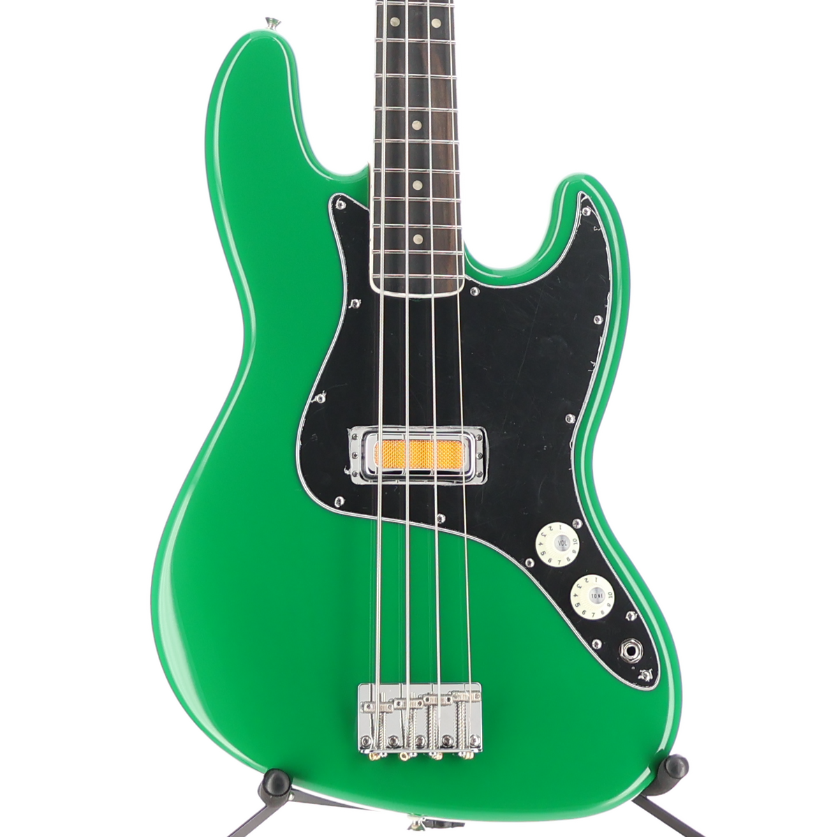 Fender Gold Foil Jazz Bass Green Neon Custom Paint (1559) (A8) (11559)
