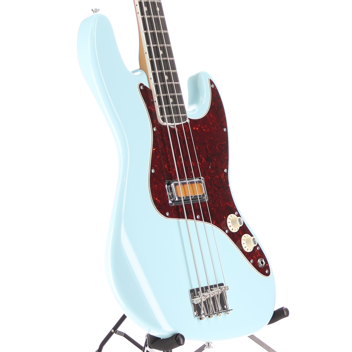 Fender Gold Foil Jazz Bass, Sonic Blue, Professional Setup (B7) (96229)