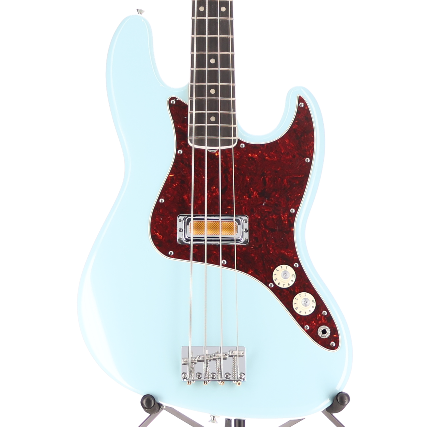 Fender Gold Foil Jazz Bass, Sonic Blue, Professional Setup (B7) (96229)