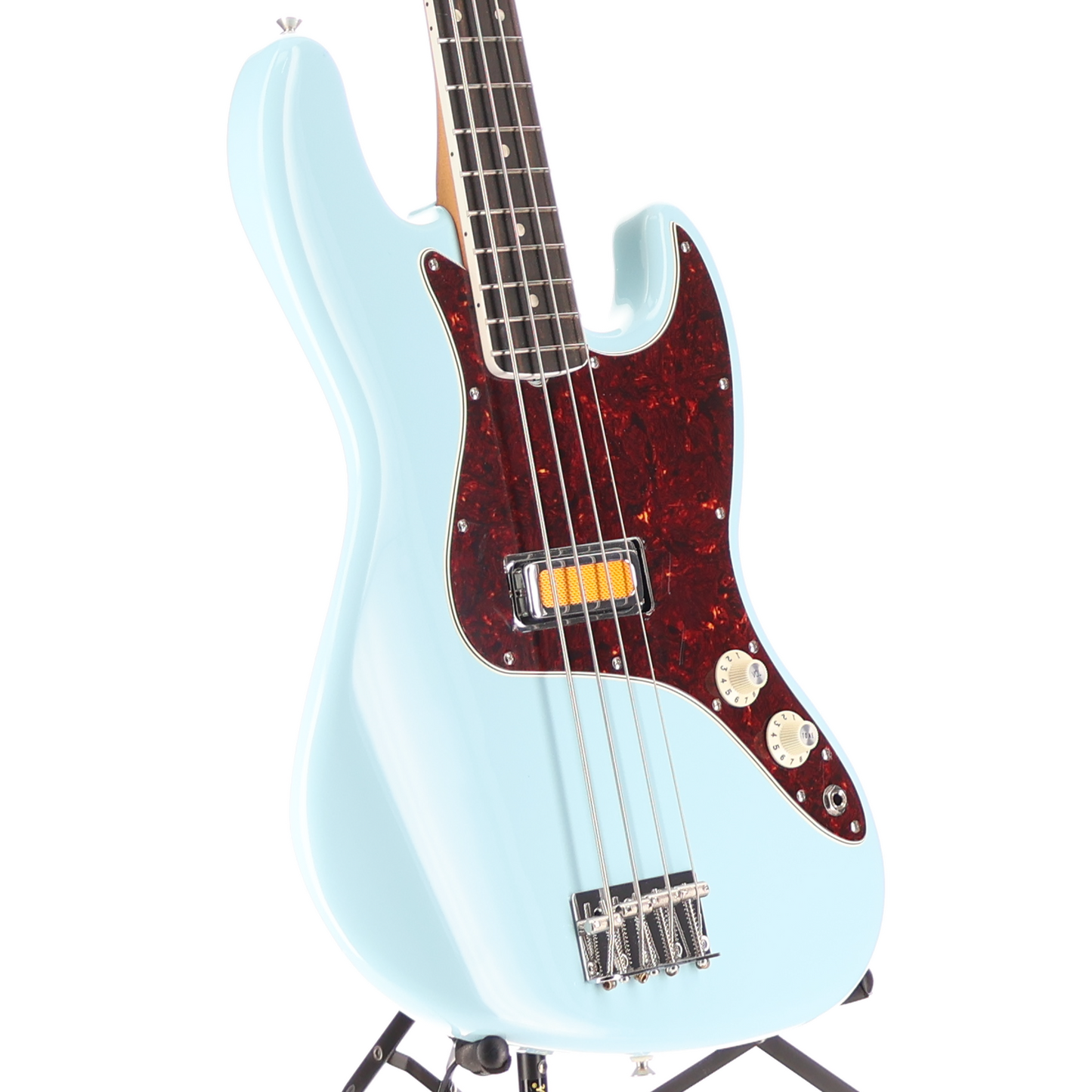 Fender Gold Foil Jazz Bass, Sonic Blue, Professional Setup (Z13) (83920)