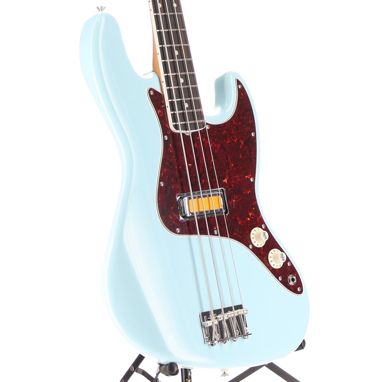 Fender Gold Foil Jazz Bass, Sonic Blue, Professional Setup (Z13) (83920)
