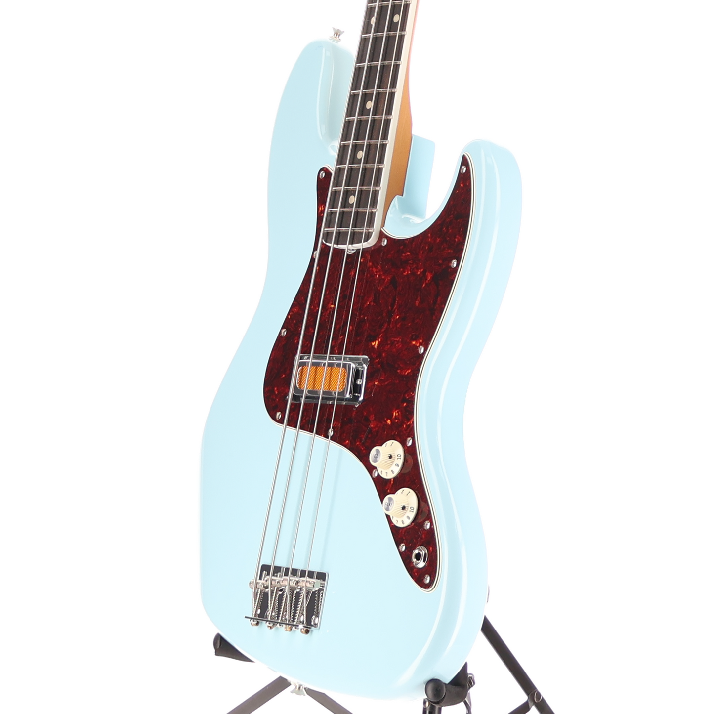 Fender Gold Foil Jazz Bass, Sonic Blue, Professional Setup (Z13) (83920)