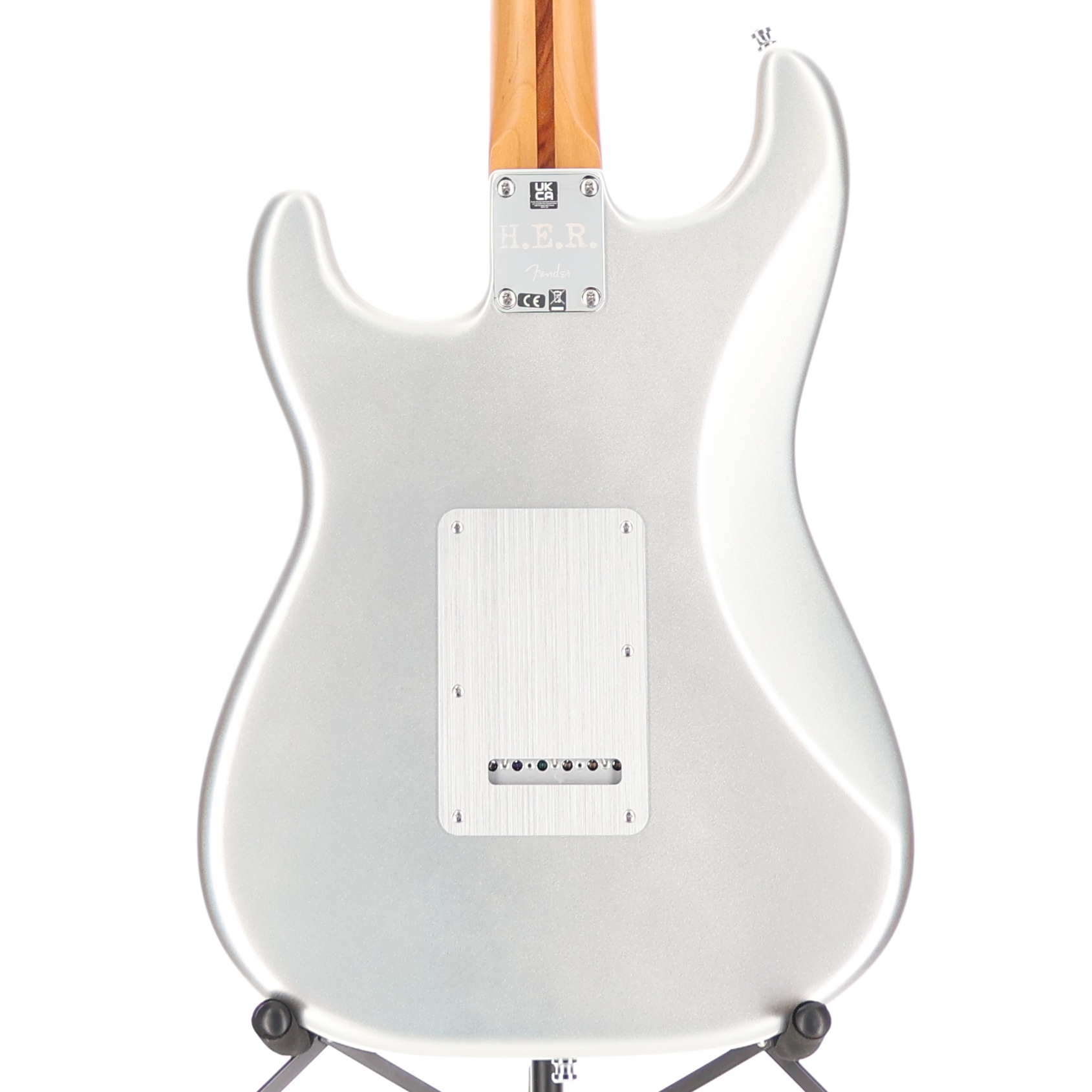 Fender H.E.R. Stratocaster, Maple Fingerboard, Chrome Glow (G7) (94931)