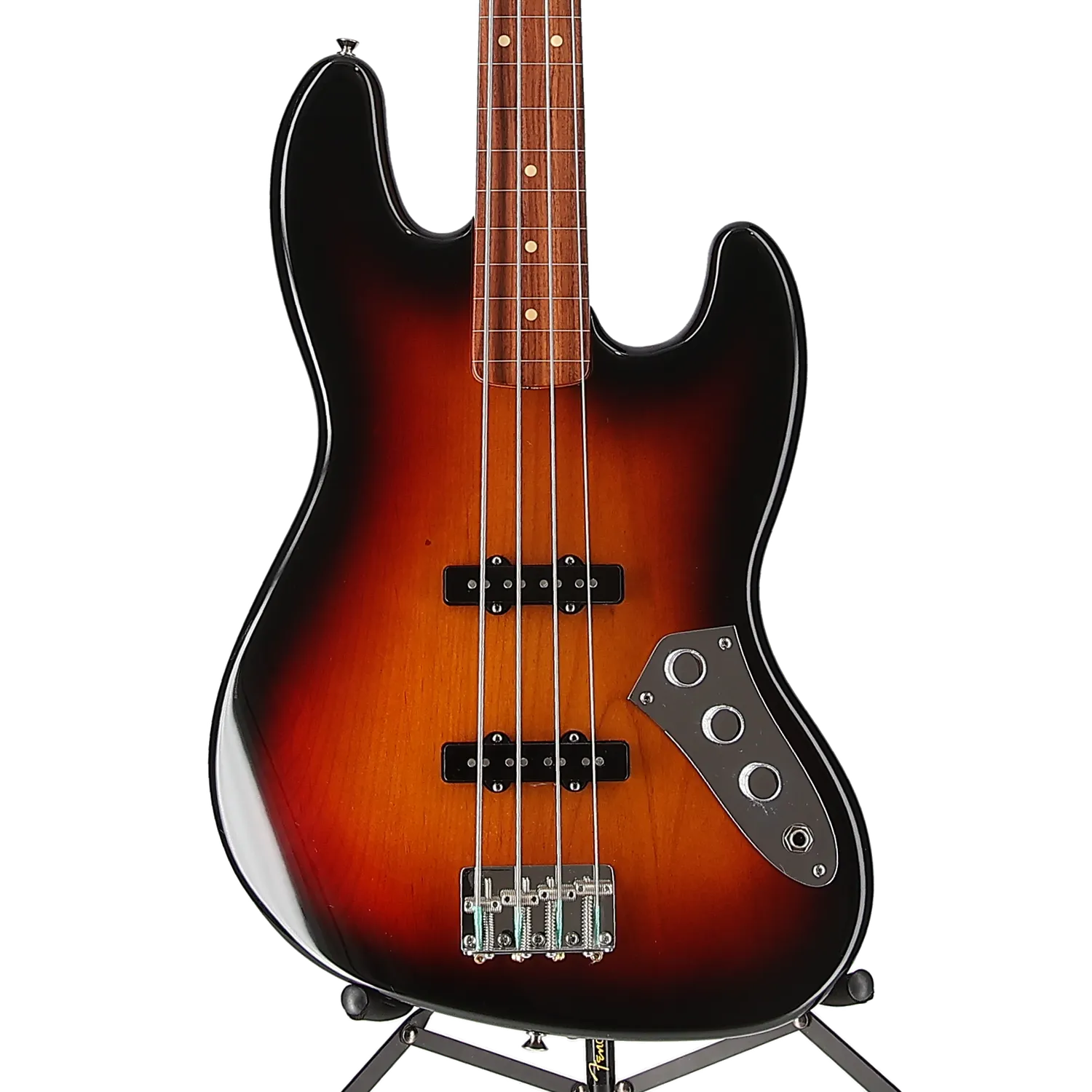 Fender Jaco Pastorius Jazz Bass, Fretless, Pau Ferro Fingerboard, 3-Color Sunburst (EH2) (04231)