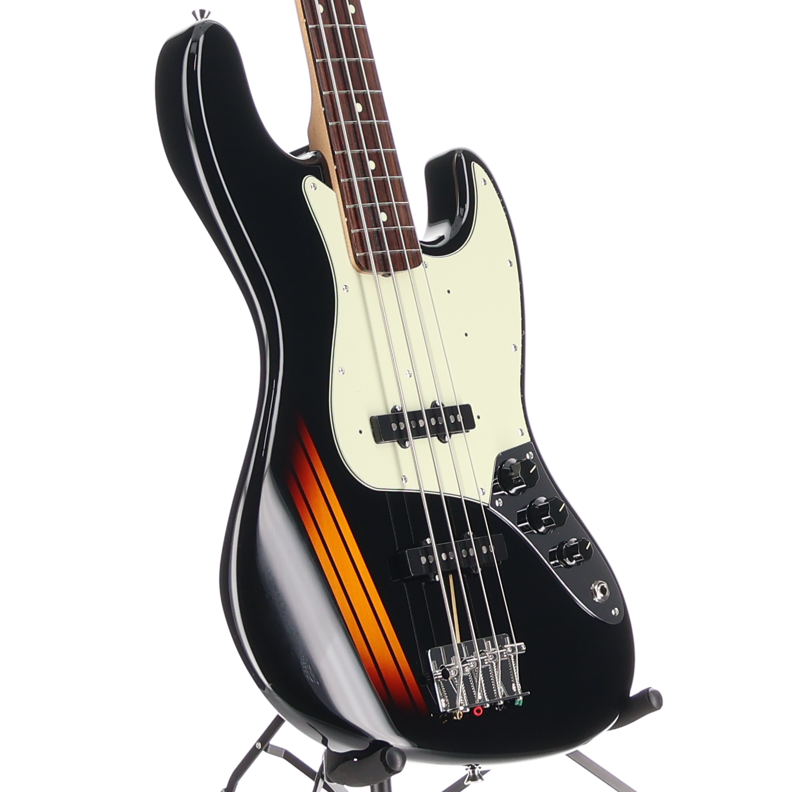 Fender Japan Traditional 2025 Collection 60s Jazz Bass Guitar RW FB, Black 3-Tone Sunburst (Z8) (27219)