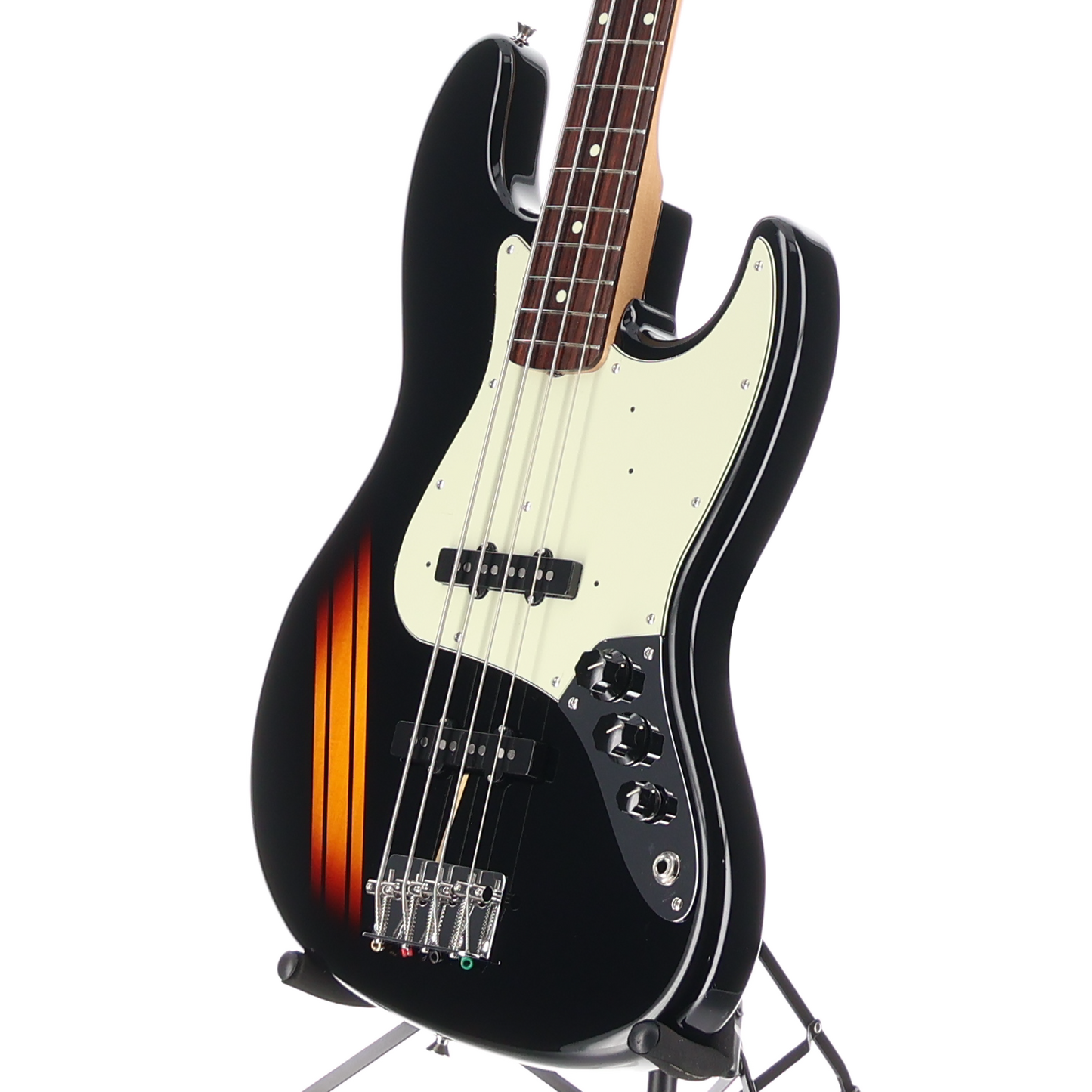 Fender Japan Traditional 2025 Collection 60s Jazz Bass Guitar RW FB, Black 3-Tone Sunburst (Z8) (27219)