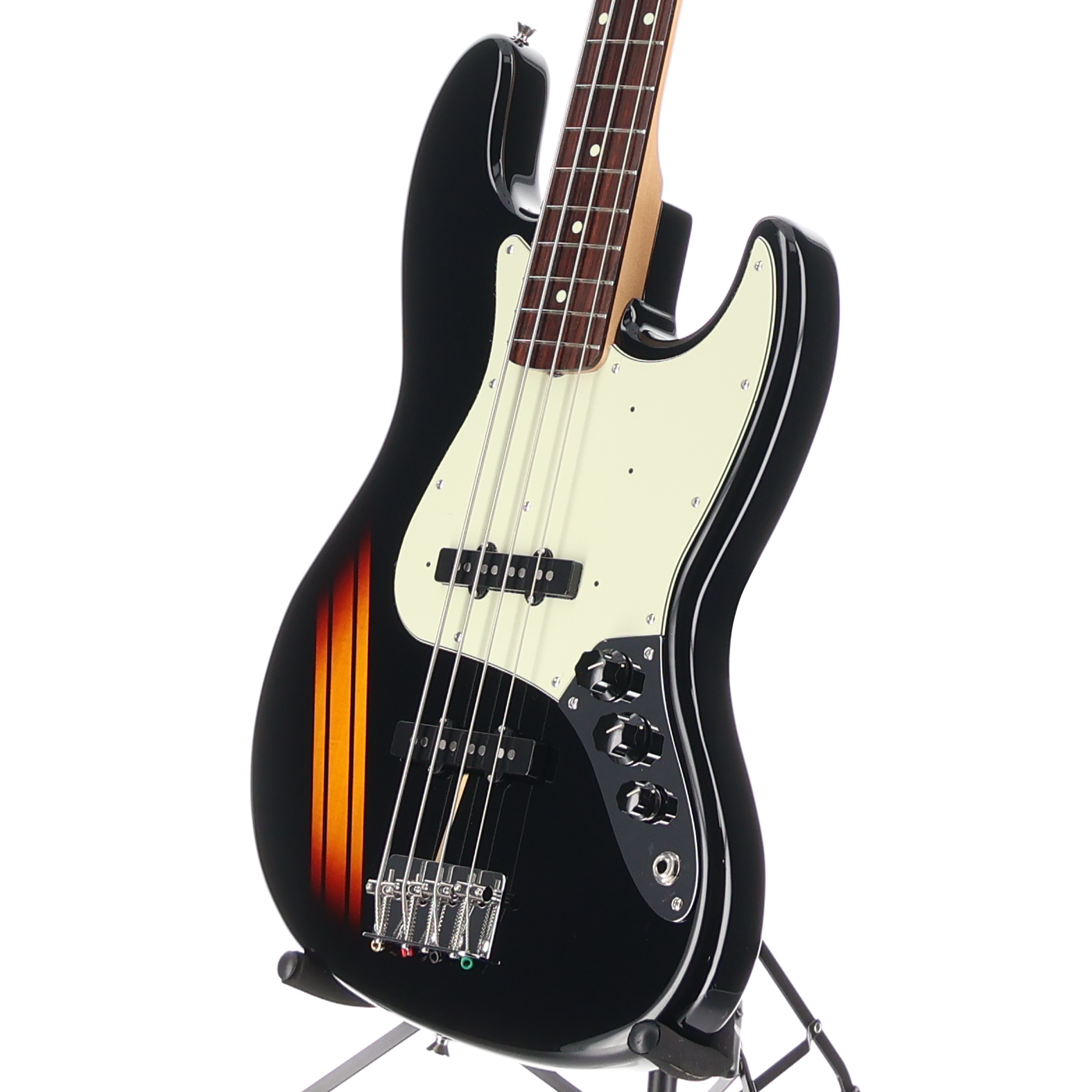 Fender Japan Traditional 2025 Collection 60s Jazz Bass Guitar RW FB, Black 3-Tone Sunburst (Z8) (27219)