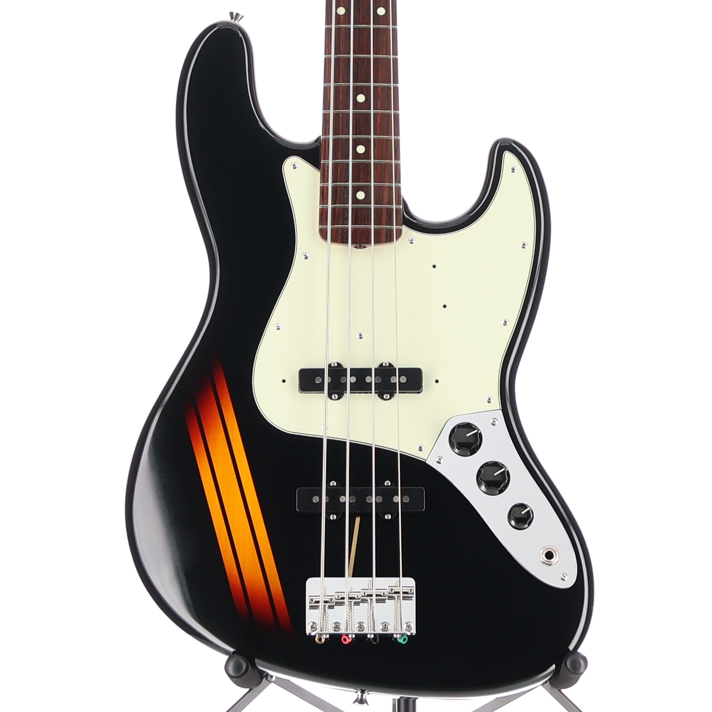 Fender Japan Traditional 2025 Collection 60s Jazz Bass Guitar RW FB, Black 3-Tone Sunburst (Z8) (27219)