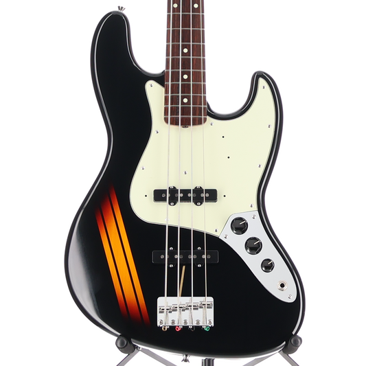 Fender Japan Traditional 2025 Collection 60s Jazz Bass Guitar RW FB, Black 3-Tone Sunburst (Z8) (27219)