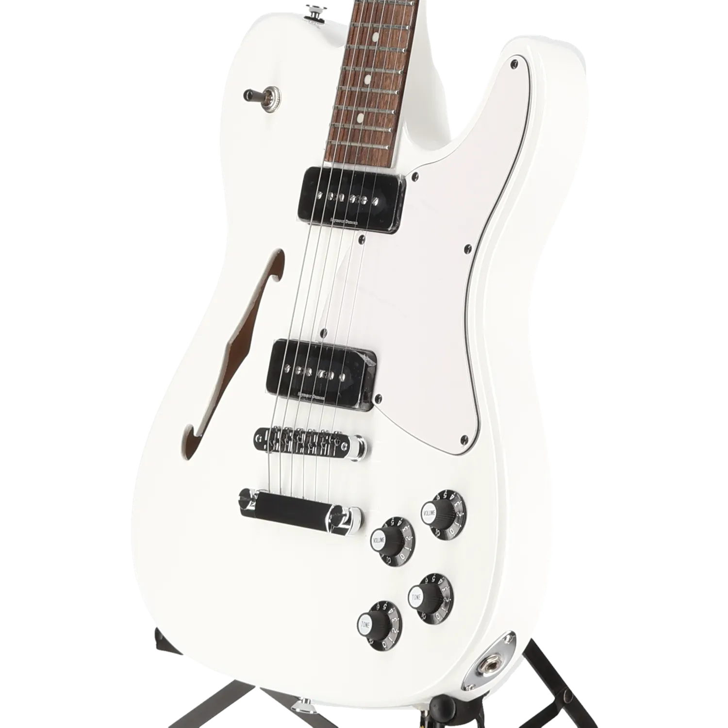 Fender Jim Adkins JA-90 Telecaster Thinline, Laurel Fingerboard, White (EB13) (00507)