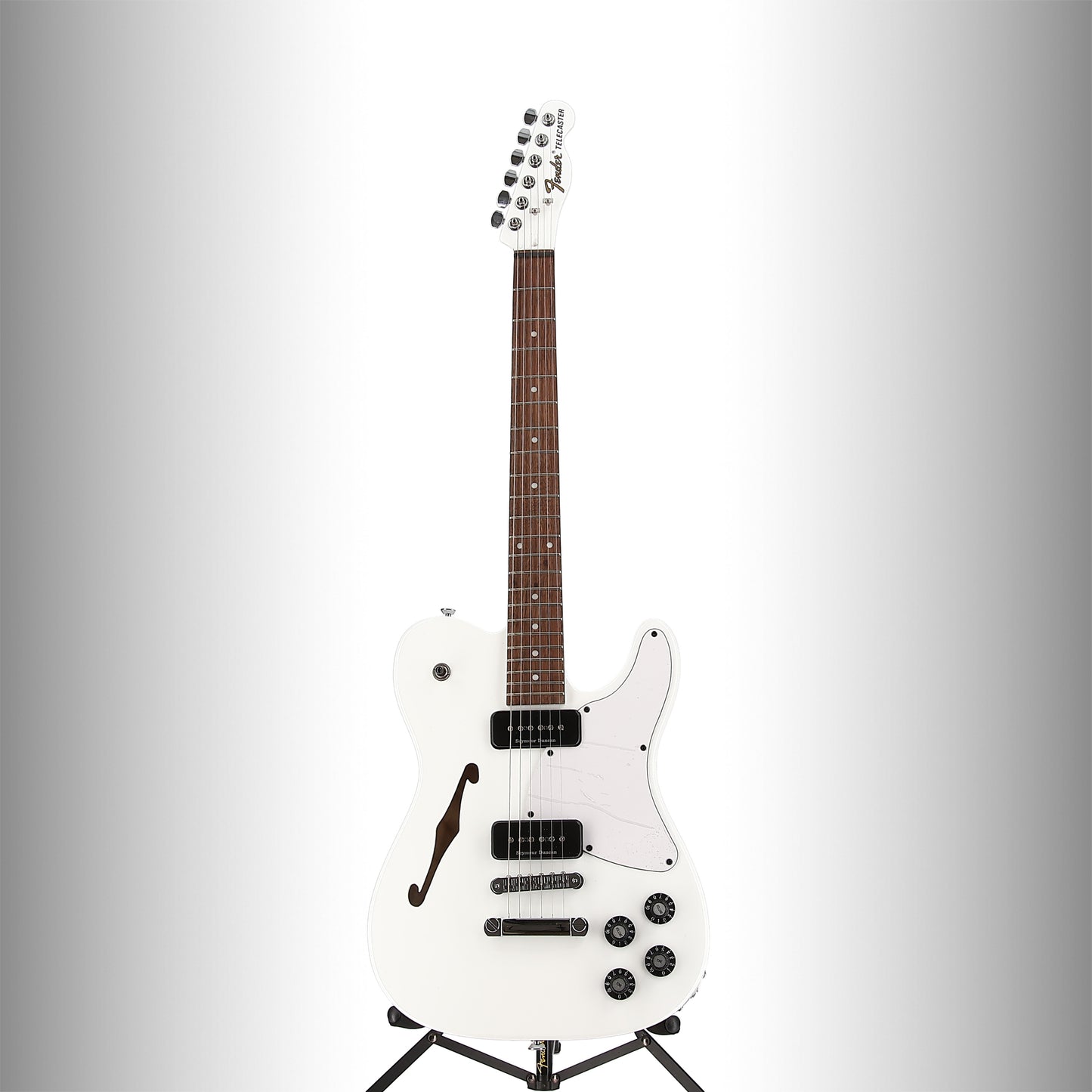 Fender Jim Adkins JA-90 Telecaster Thinline, Laurel Fingerboard, White (SR) (00238)