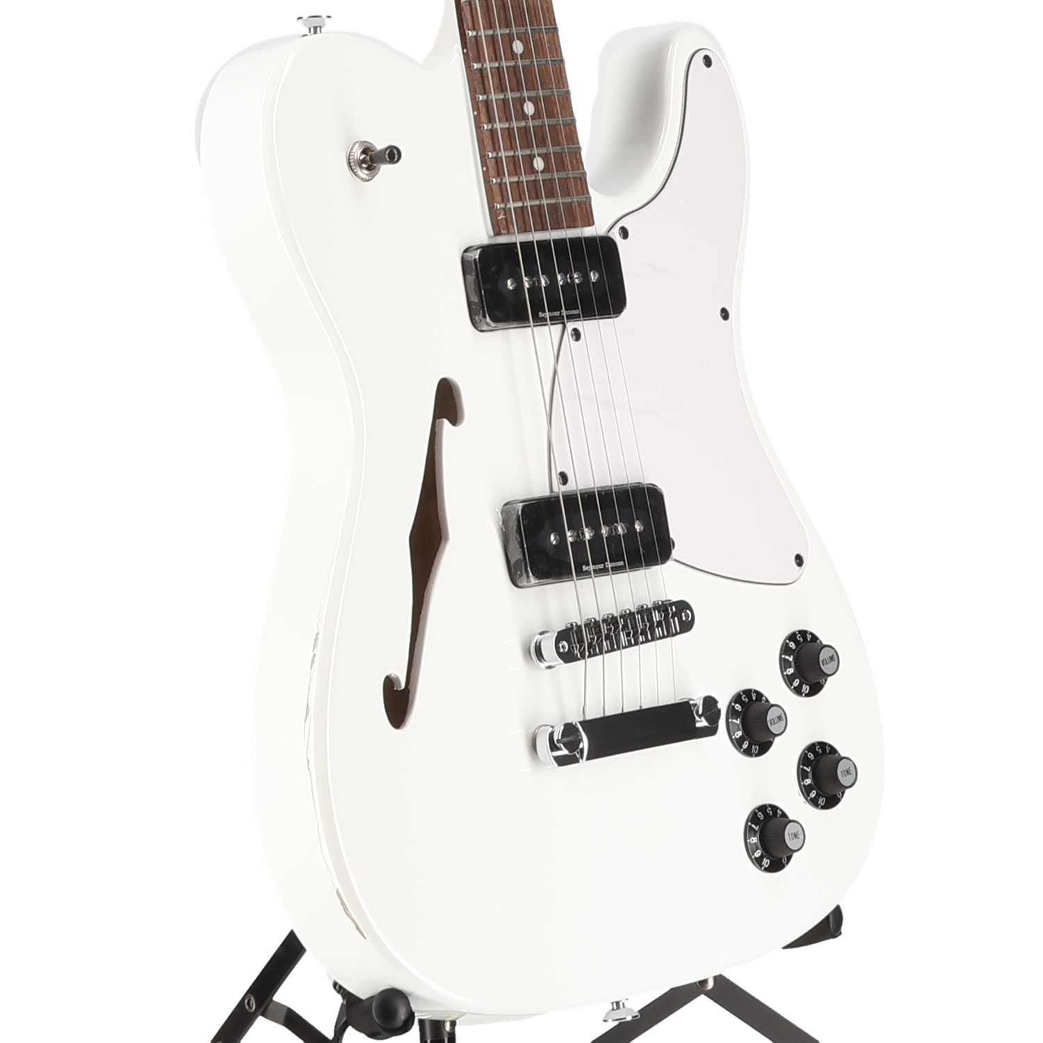 Fender Jim Adkins JA-90 Telecaster Thinline, Laurel Fingerboard, White (SR) (00507)