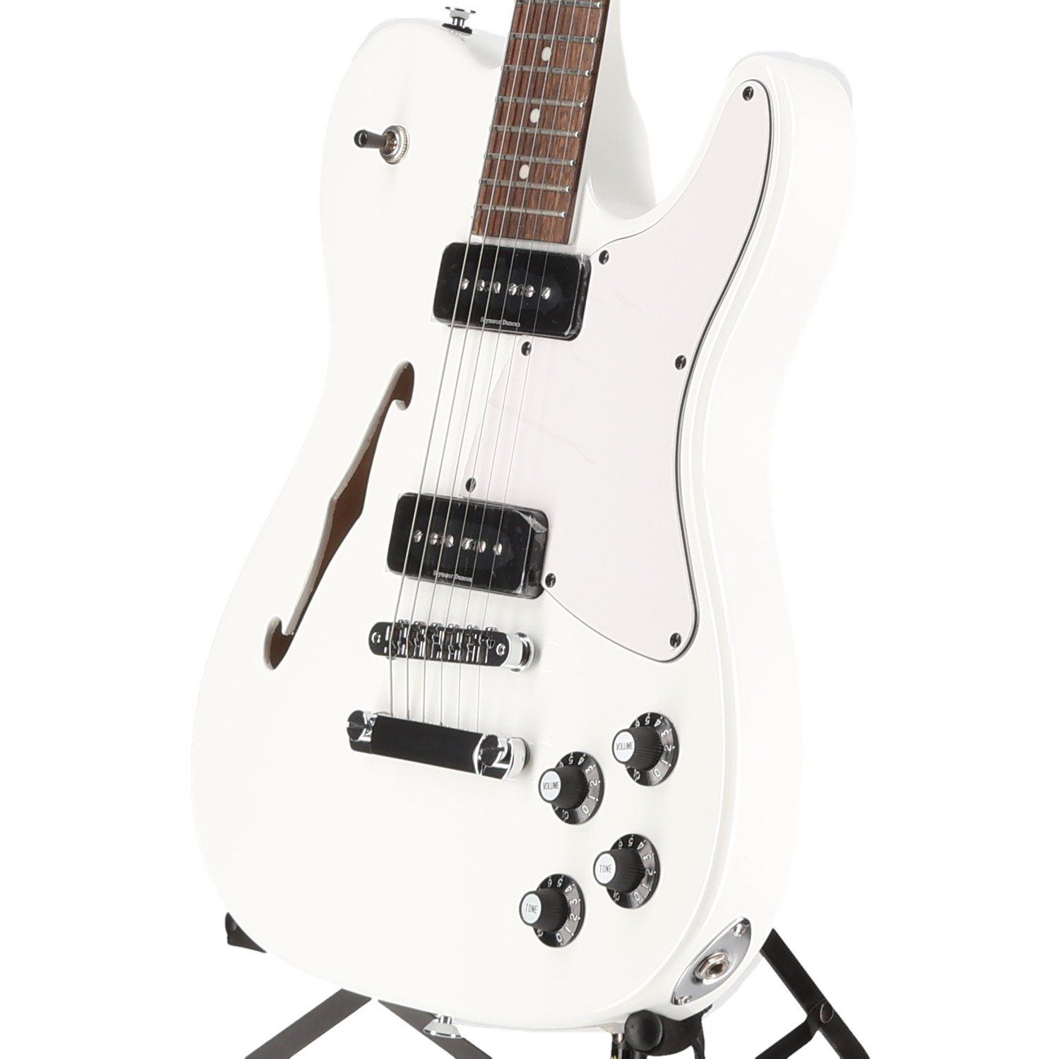 Fender Jim Adkins JA-90 Telecaster Thinline, Laurel Fingerboard, White (SR) (00507)