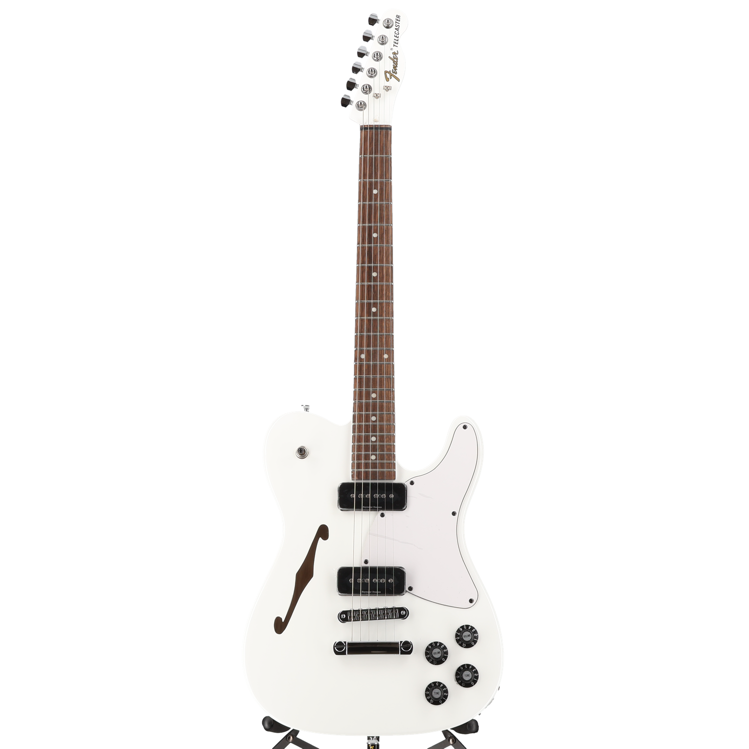 Fender Jim Adkins JA-90 Telecaster Thinline, Laurel Fingerboard, White (SR) (00507)