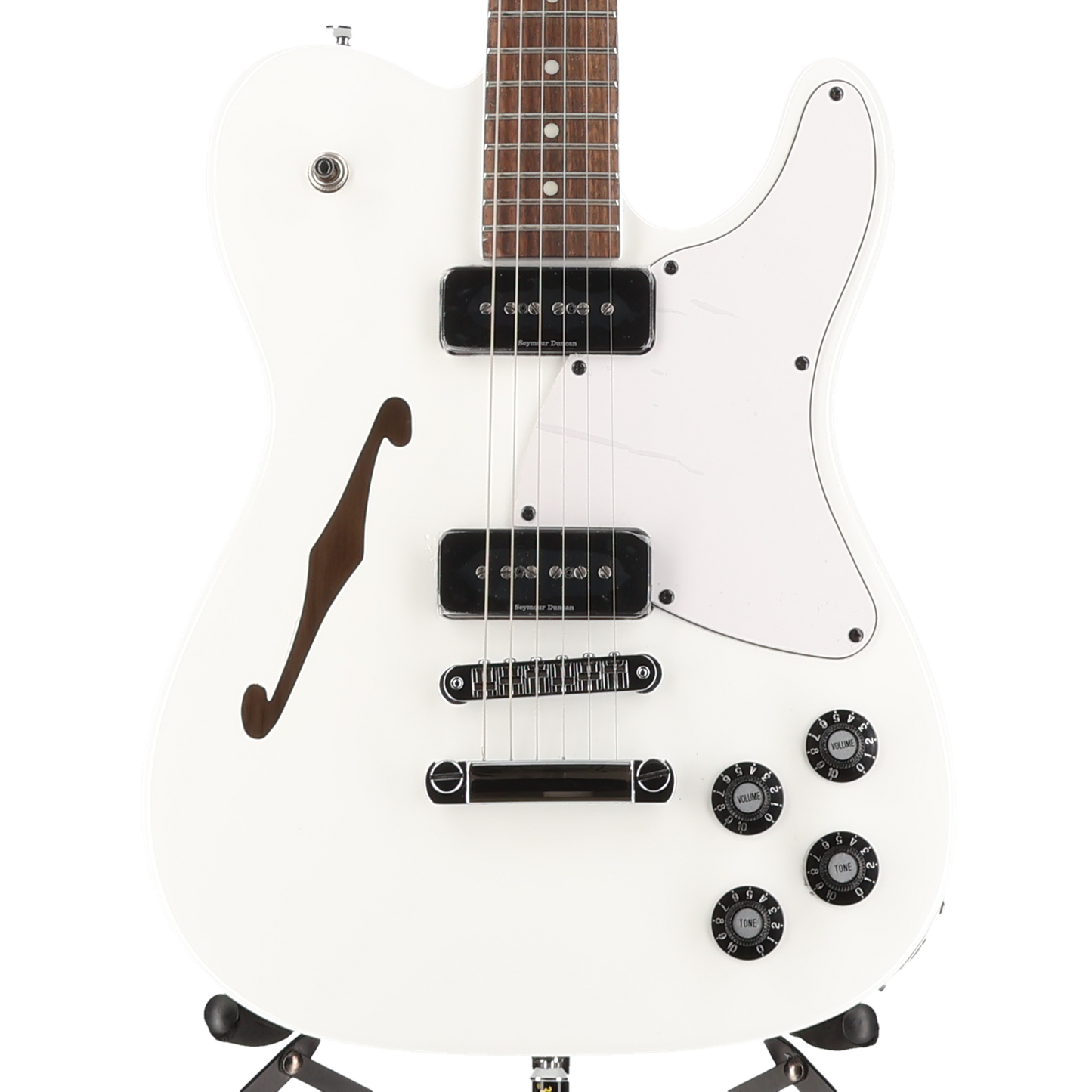 Fender Jim Adkins JA-90 Telecaster Thinline, Laurel Fingerboard, White (SR) (00507)