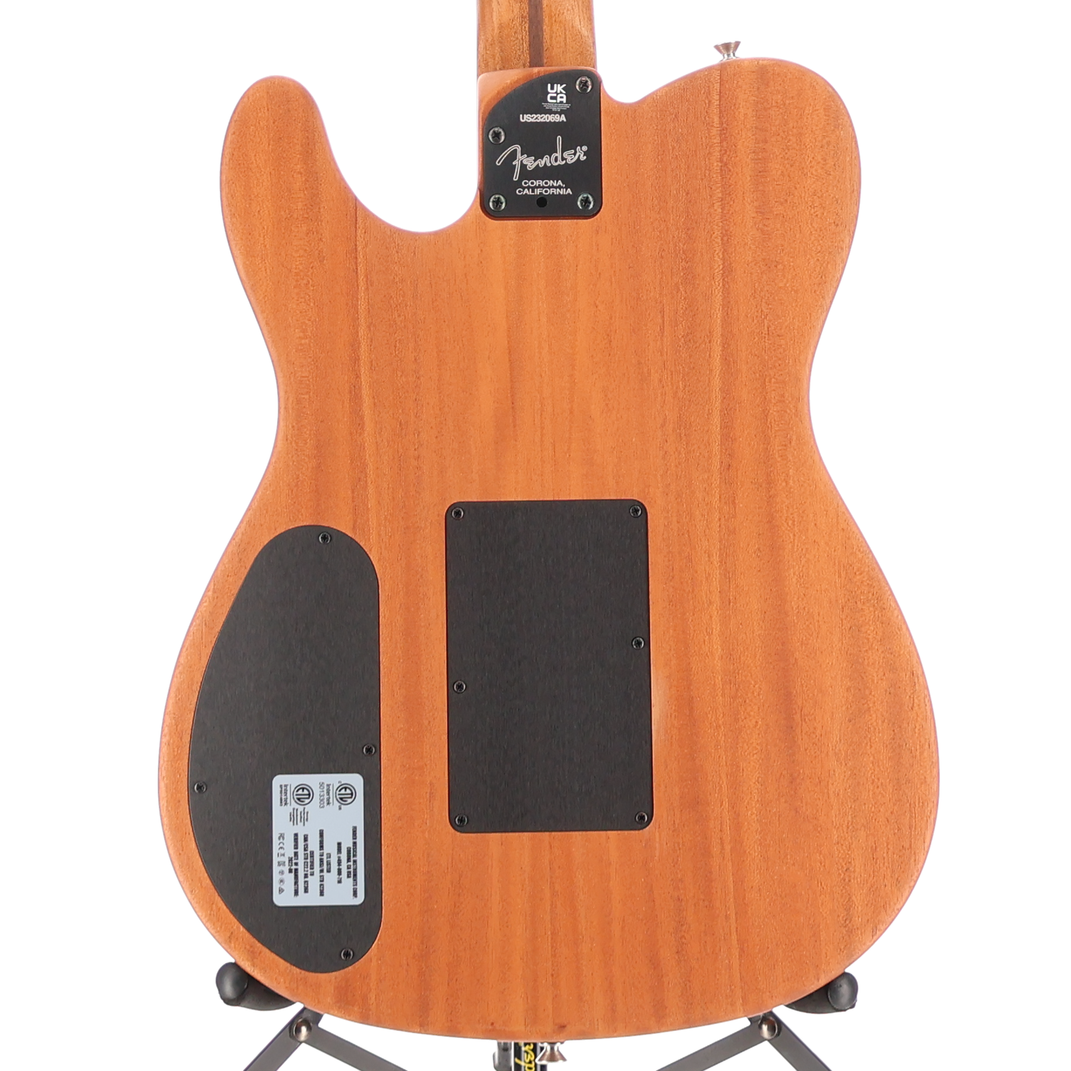 Fender Limited Edition American Acoustasonic Telecaster, Channel-Bound Neck, Ebony Fingerboard, Tungsten (Z8) (2069A)