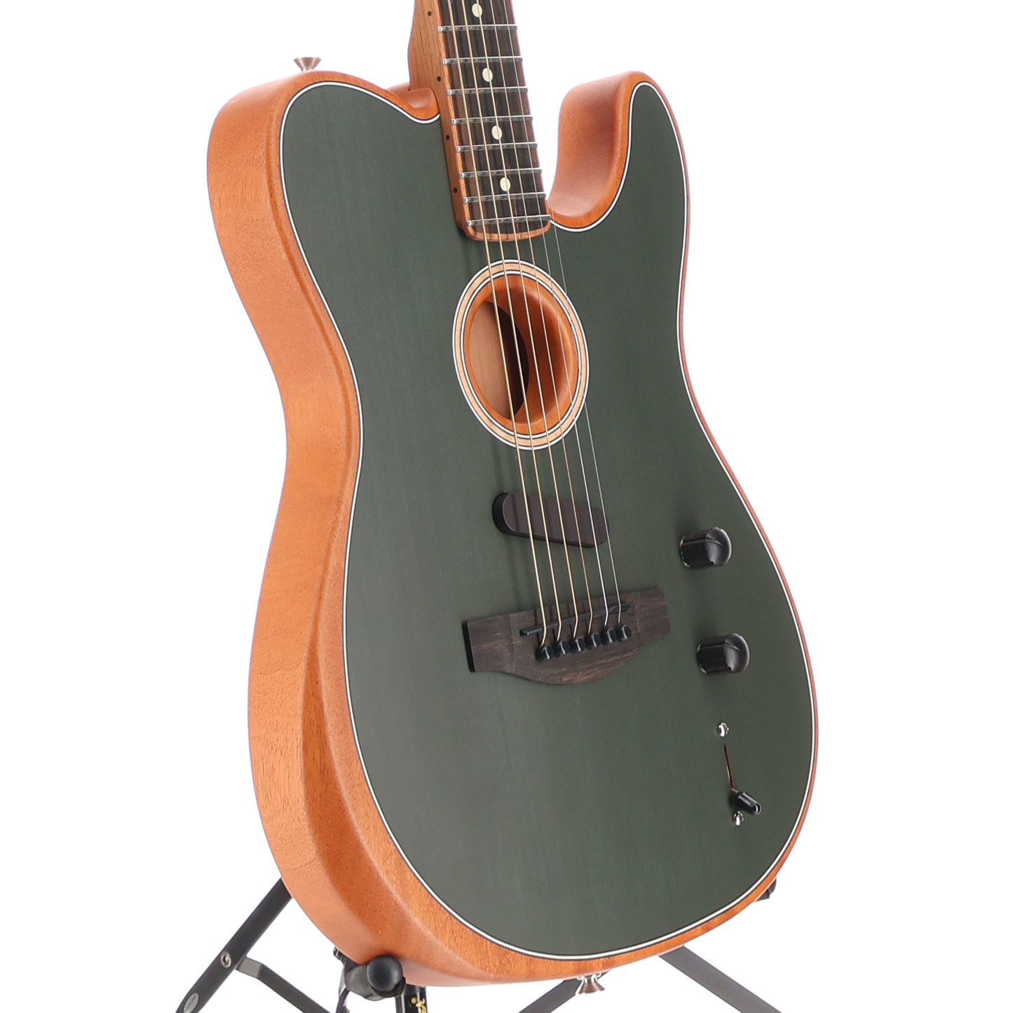 Fender Limited Edition American Acoustasonic Telecaster, Channel-Bound Neck, Ebony Fingerboard, Tungsten (Z8) (2069A)