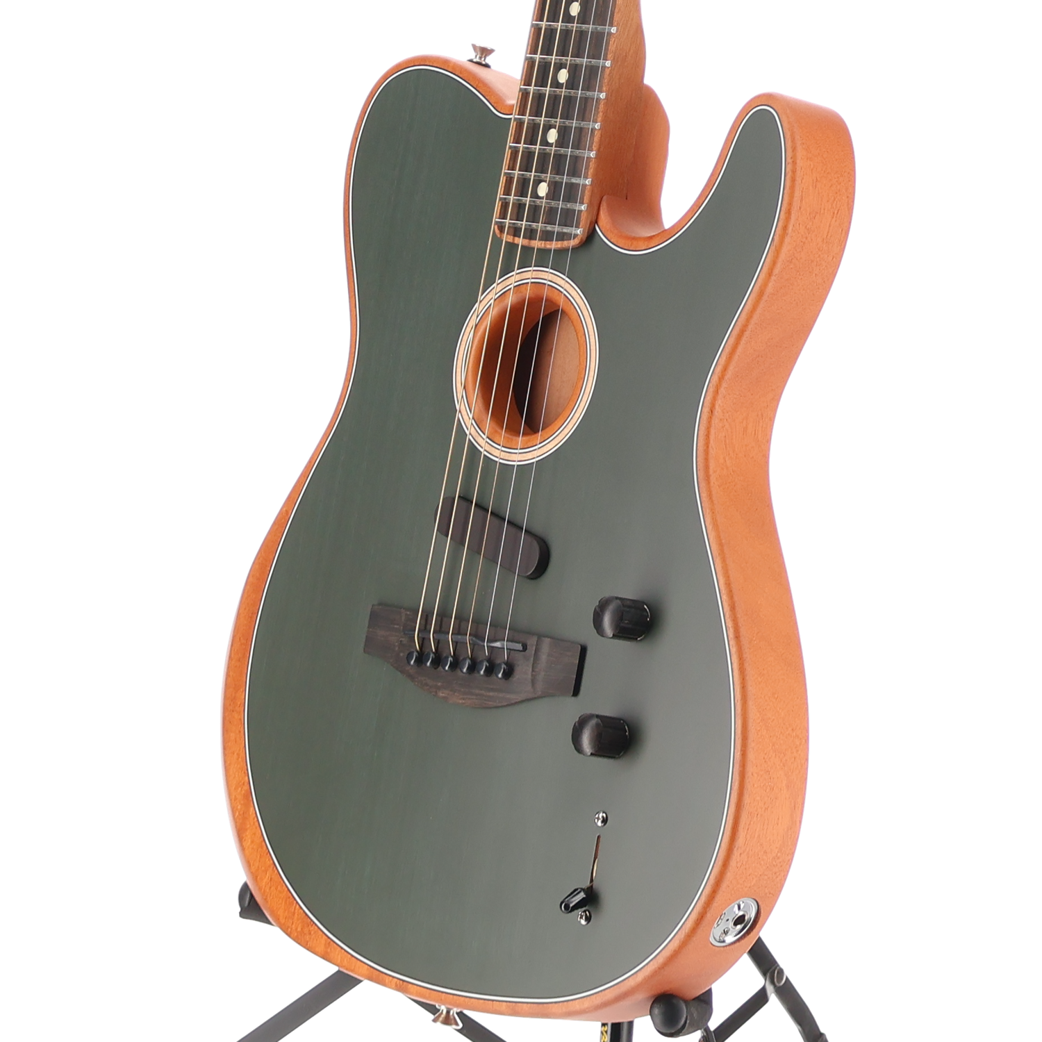 Fender Limited Edition American Acoustasonic Telecaster, Channel-Bound Neck, Ebony Fingerboard, Tungsten (Z8) (2069A)