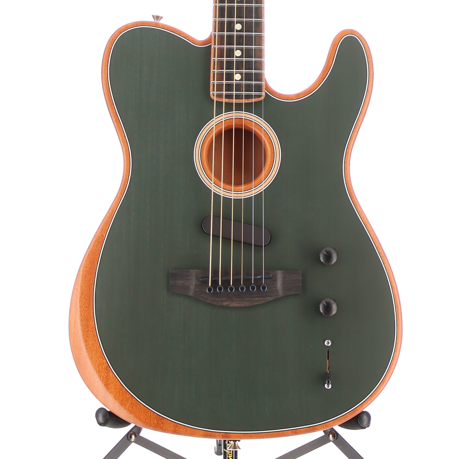Fender Limited Edition American Acoustasonic Telecaster, Channel-Bound Neck, Ebony Fingerboard, Tungsten (Z8) (2069A)
