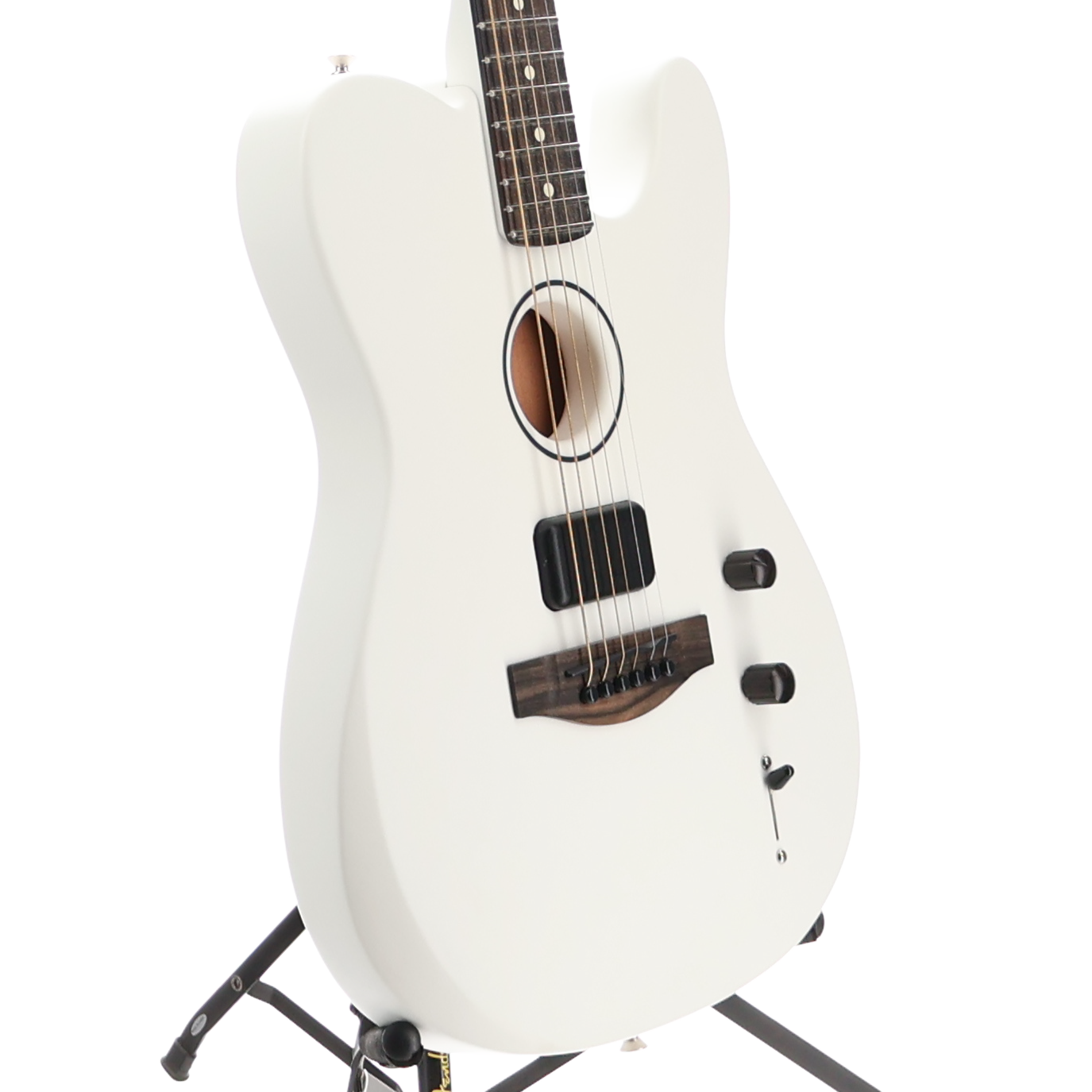 Fender Limited Edition FINNEAS American Acoustasonic Telecaster, Ebony Fingerboard, Satin Arctic White (RC4) (2588A)
