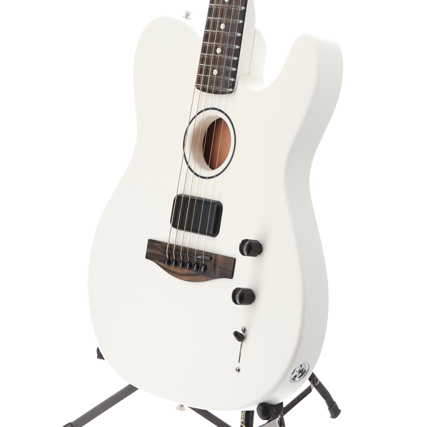Fender Limited Edition FINNEAS American Acoustasonic Telecaster, Ebony Fingerboard, Satin Arctic White (RC4) (2588A)