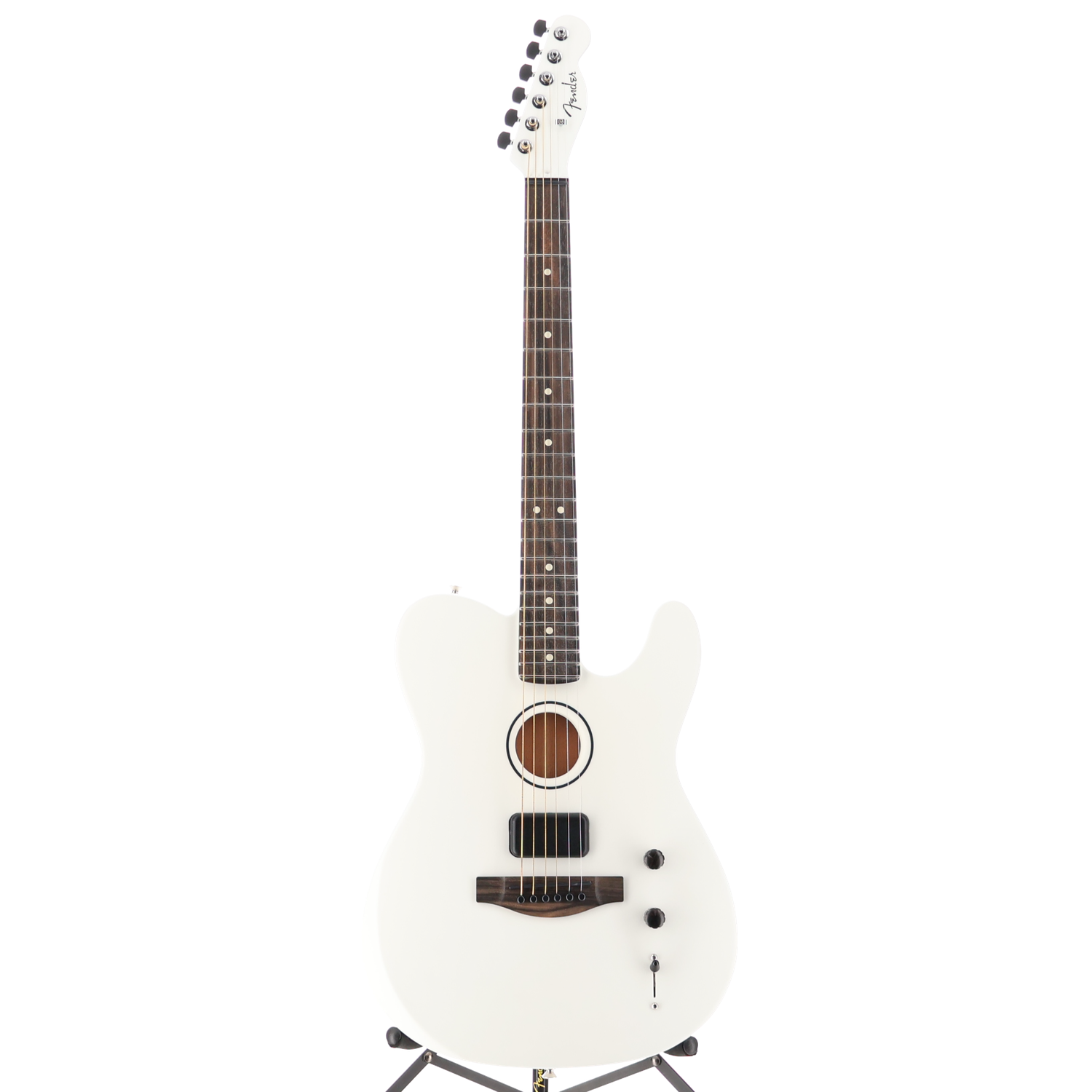 Fender Limited Edition FINNEAS American Acoustasonic Telecaster, Ebony Fingerboard, Satin Arctic White (RC4) (2588A)