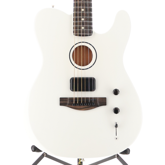 Fender Limited Edition FINNEAS American Acoustasonic Telecaster, Satin Arctic White (RC4) (2588A)