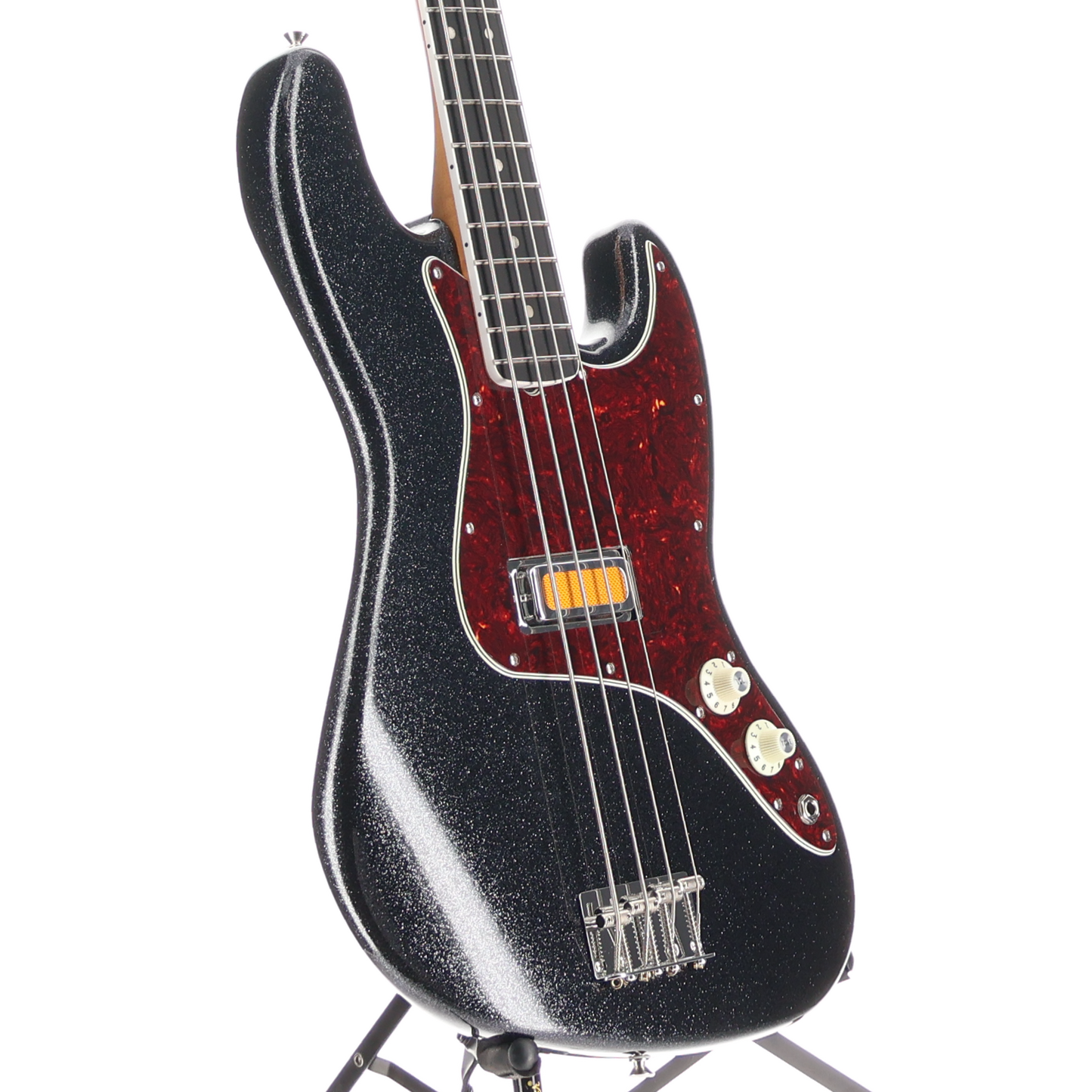 Fender Limited Edition Gold Foil Jazz Bass Black Sparkle w/Gold Foil Pickups (A5) (58151)