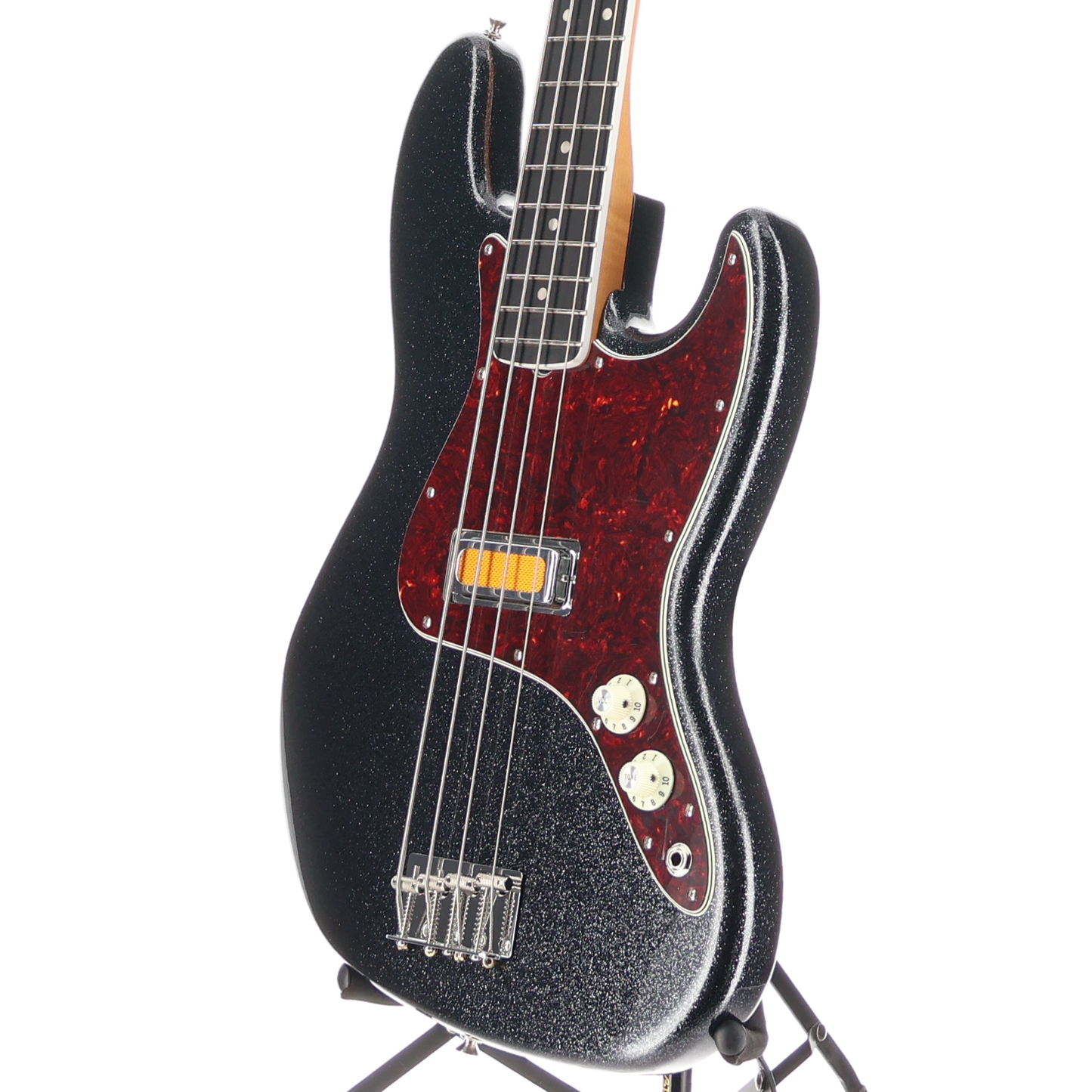 Fender Limited Edition Gold Foil Jazz Bass Black Sparkle w/Gold Foil Pickups (A5) (58151)