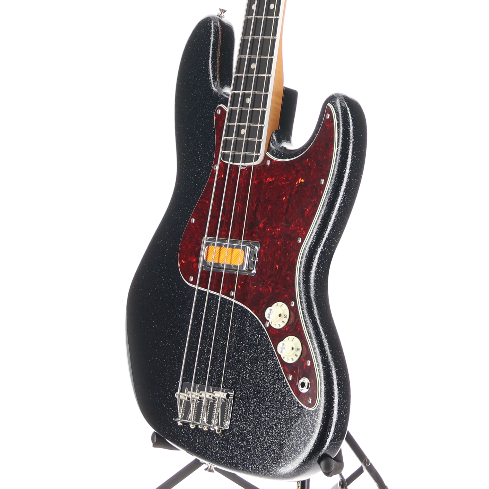 Fender Limited Edition Gold Foil Jazz Bass Black Sparkle w/Gold Foil Pickups (A5) (58151)