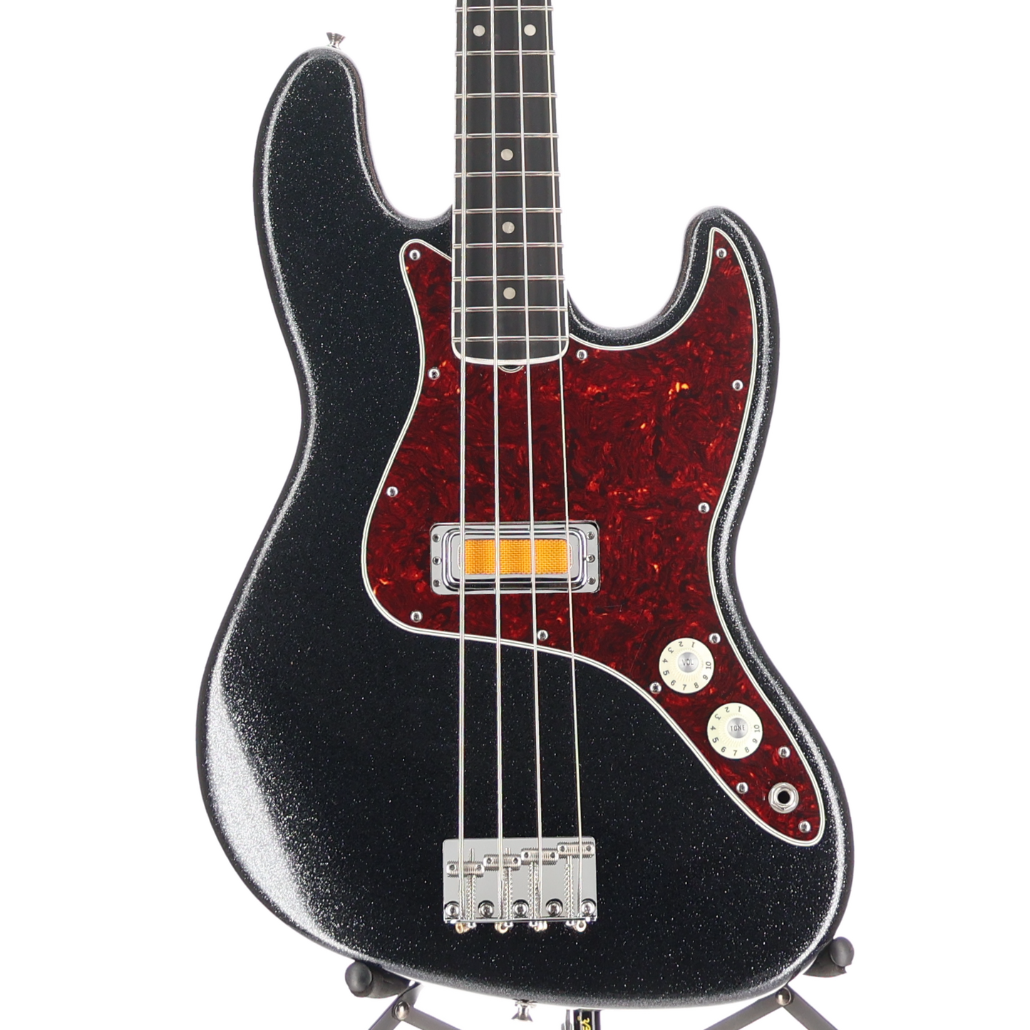 Fender Limited Edition Gold Foil Jazz Bass Black Sparkle w/Gold Foil Pickups (A5) (58151)