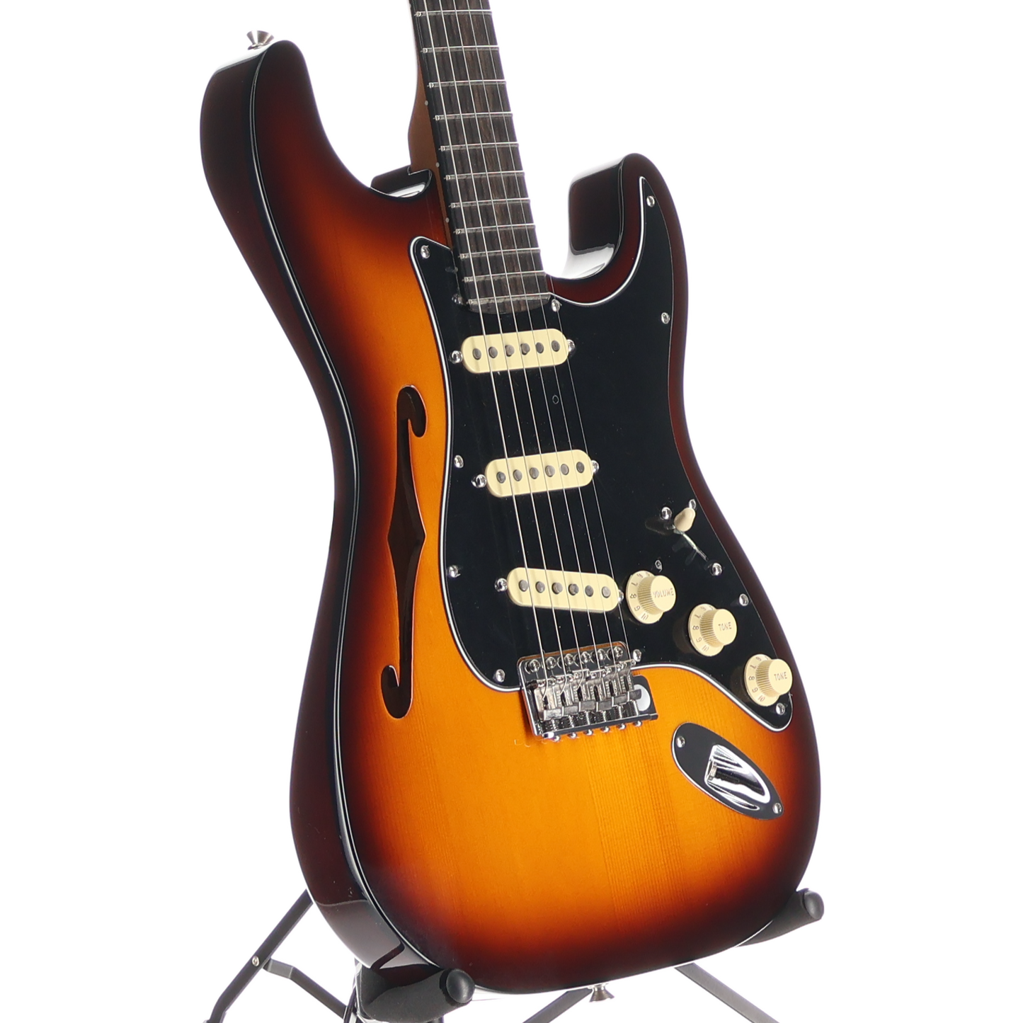 Fender Limited Edition Suona Stratocaster Thinline, Ebony Fingerboard, Violin Burst (H9)(70937) (70937)