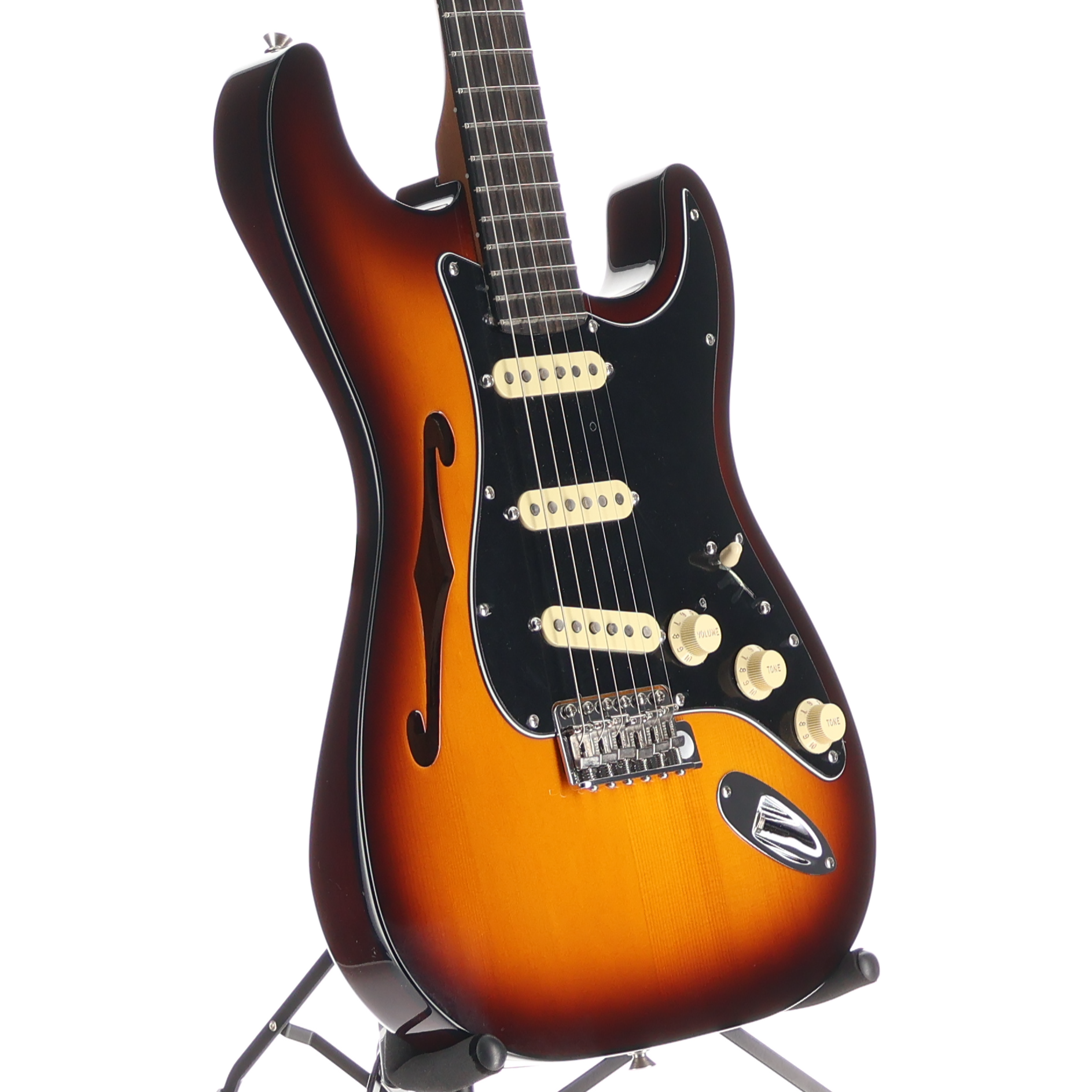 Fender Limited Edition Suona Stratocaster Thinline, Ebony Fingerboard, Violin Burst (H9)(70937) (70937)