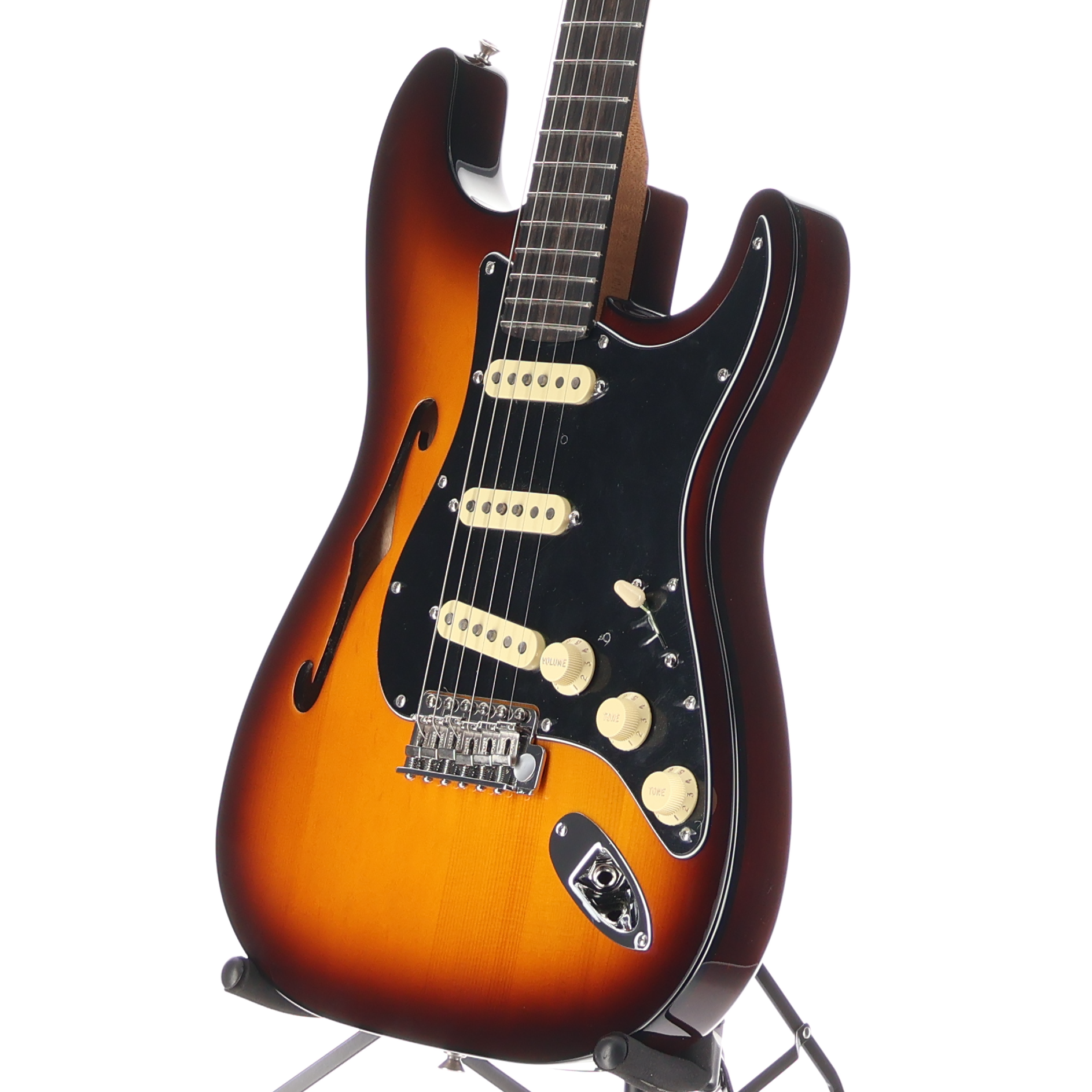 Fender Limited Edition Suona Stratocaster Thinline, Ebony Fingerboard, Violin Burst (H9)(70937) (70937)