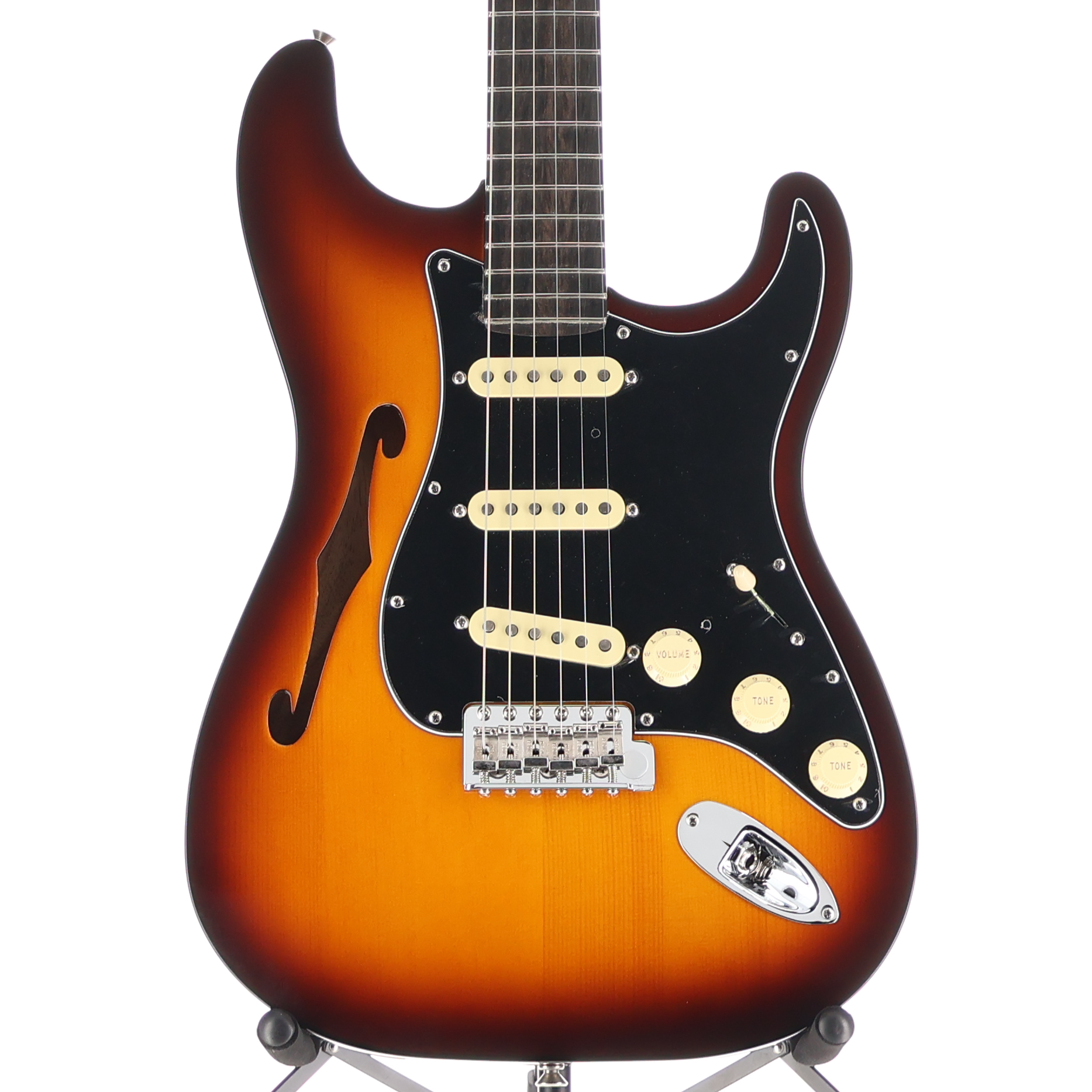 Fender Limited Edition Suona Stratocaster Thinline, Ebony Fingerboard, Violin Burst (H9)(70937) (70937)