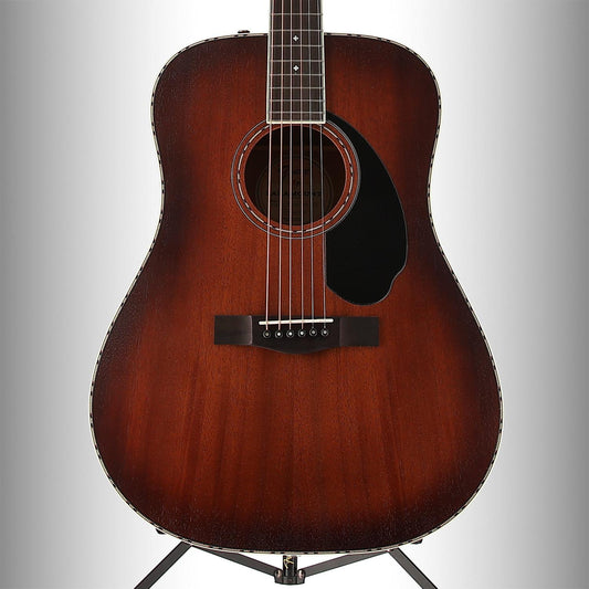 Fender PD-220E Dreadnought, All Mahogany, Ovangkol Fingerboard, Aged Cognac Burst (RP) (10337)