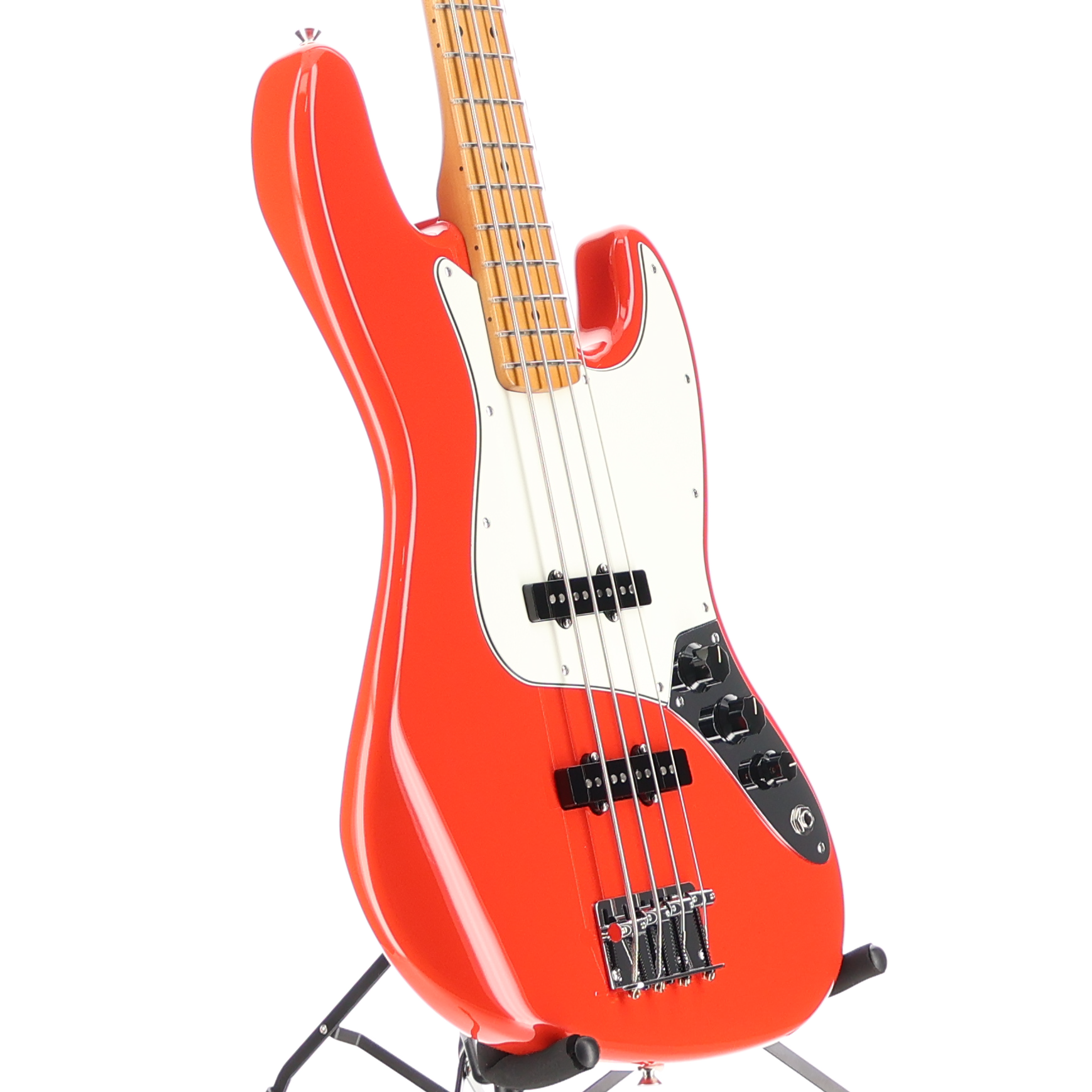 Fender Player II Jazz Bass, Maple Fingerboard, Coral Red (SR) (02317)