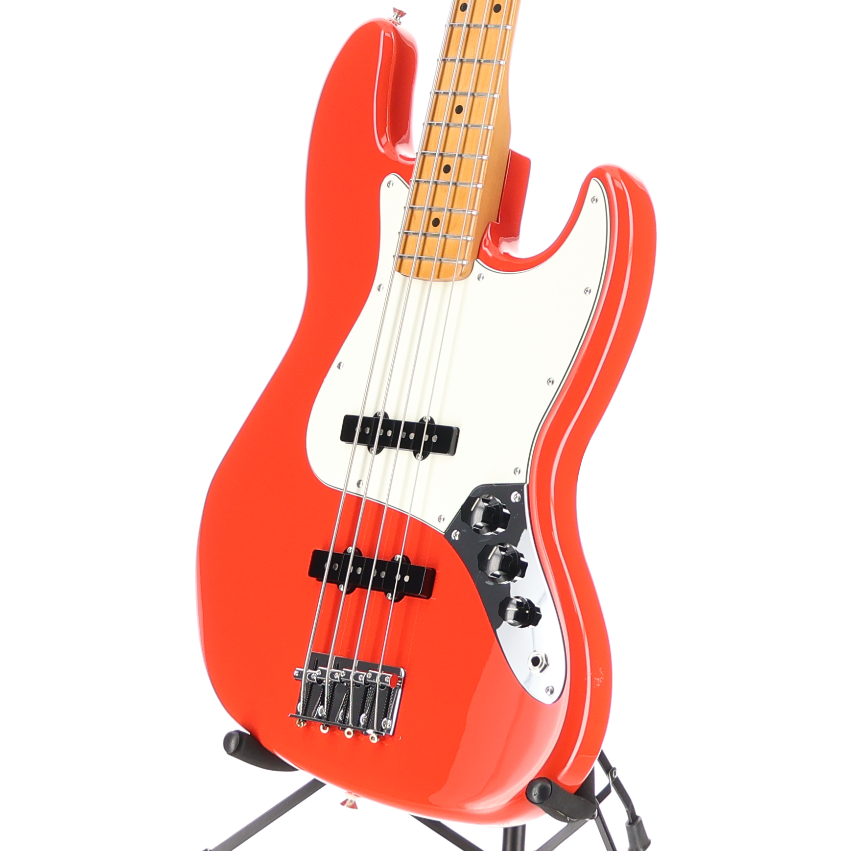 Fender Player II Jazz Bass, Maple Fingerboard, Coral Red (SR) (02317)