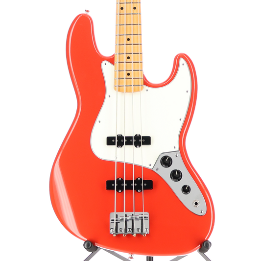 Fender Player II Jazz Bass, Maple Fingerboard, Coral Red (SR) (21071)