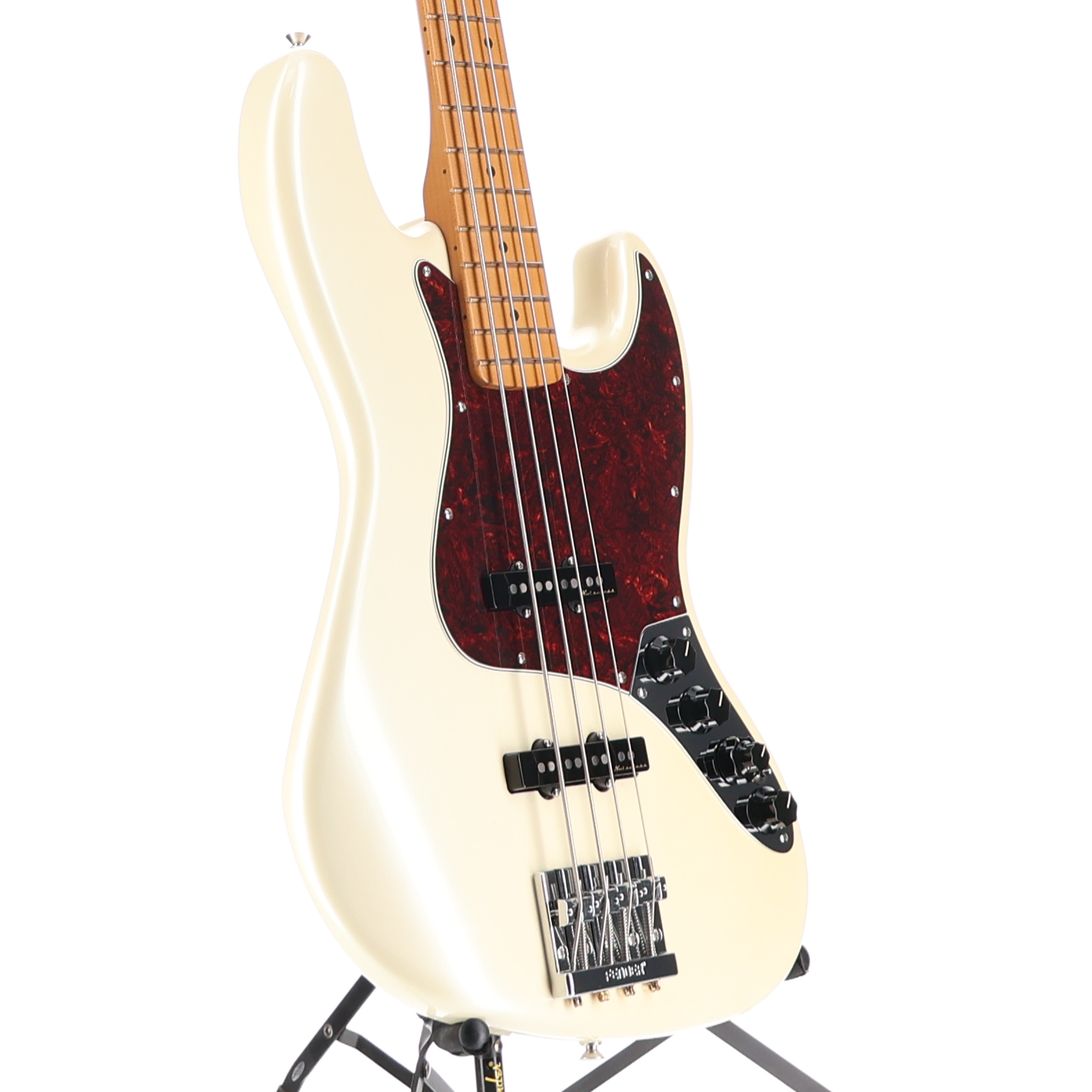 Fender Player Plus Jazz Bass, Maple Fingerboard, Olympic Pearl (G8) (94124)