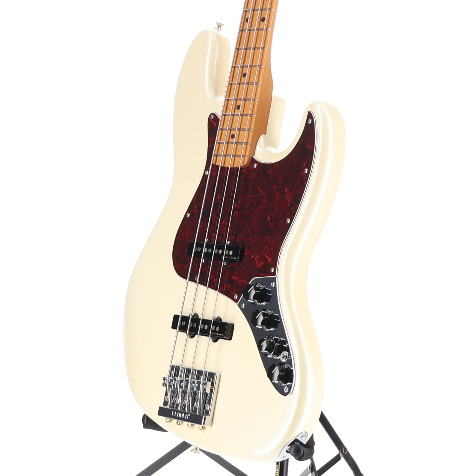 Fender Player Plus Jazz Bass, Maple Fingerboard, Olympic Pearl (G8) (94124)