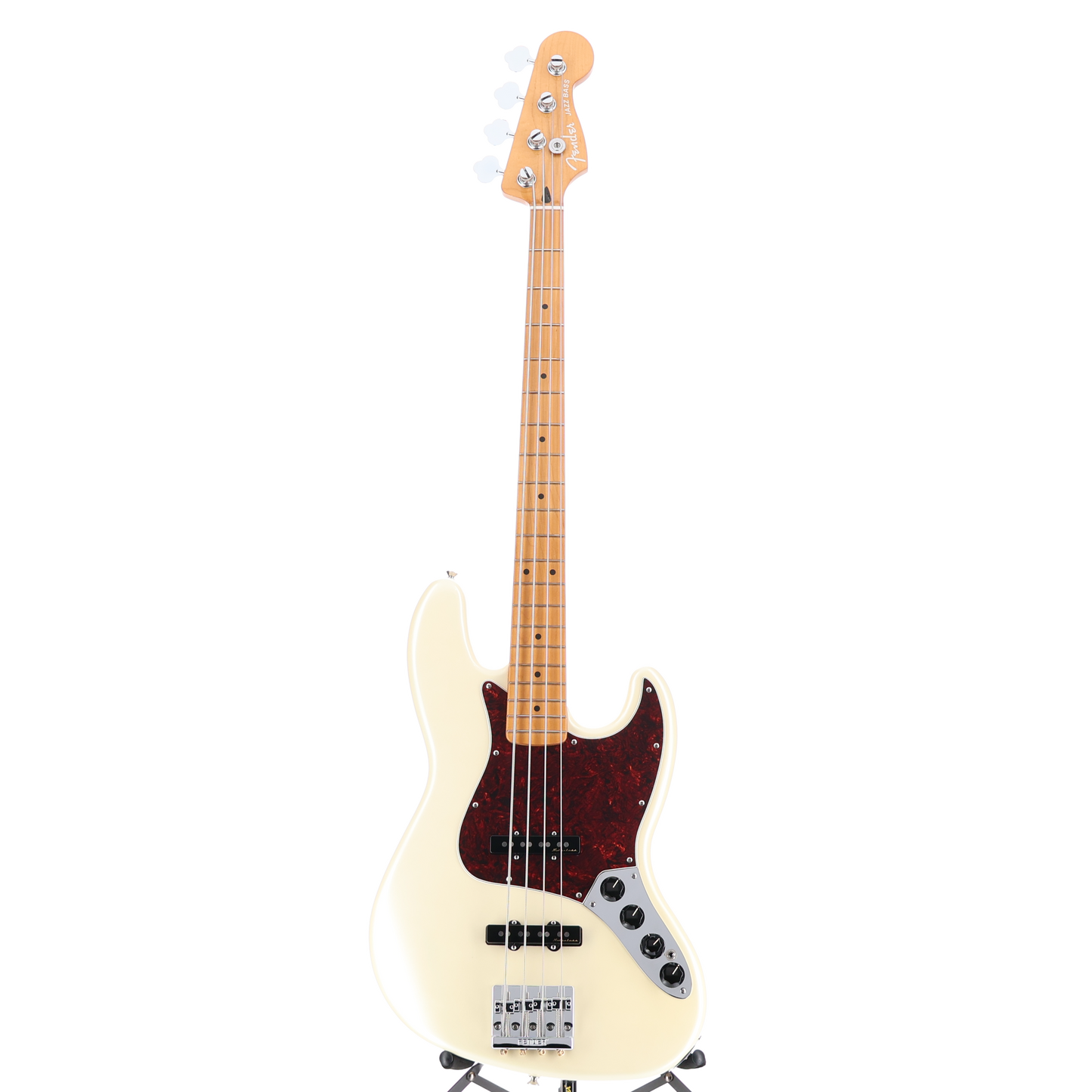 Fender Player Plus Jazz Bass, Maple Fingerboard, Olympic Pearl (G8) (94124)