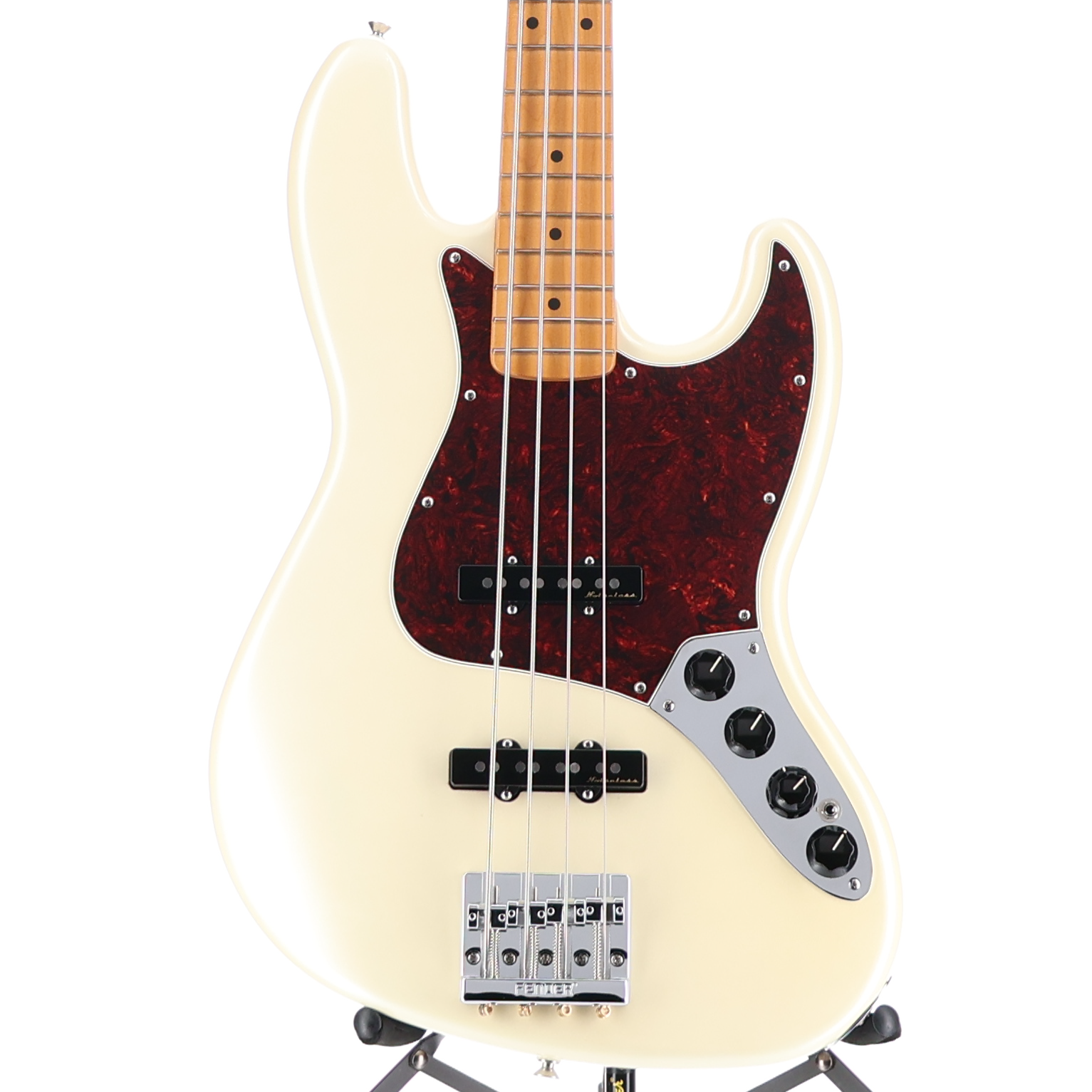 Fender Player Plus Jazz Bass, Maple Fingerboard, Olympic Pearl (G8) (94124)