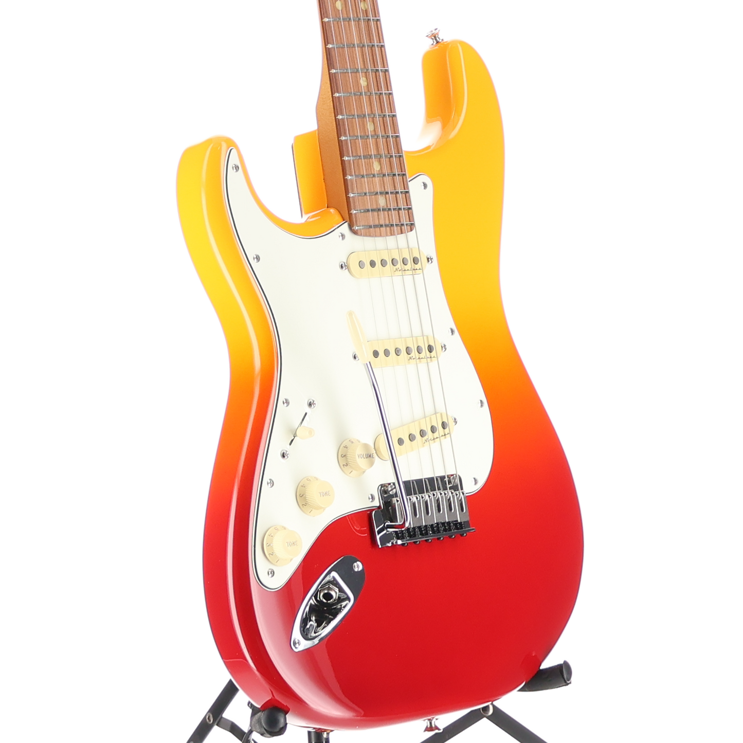 Fender Player Plus Stratocaster, Left-Hand, Pau Ferro Fingerboard, Tequila Sunrise (A5) (61541)