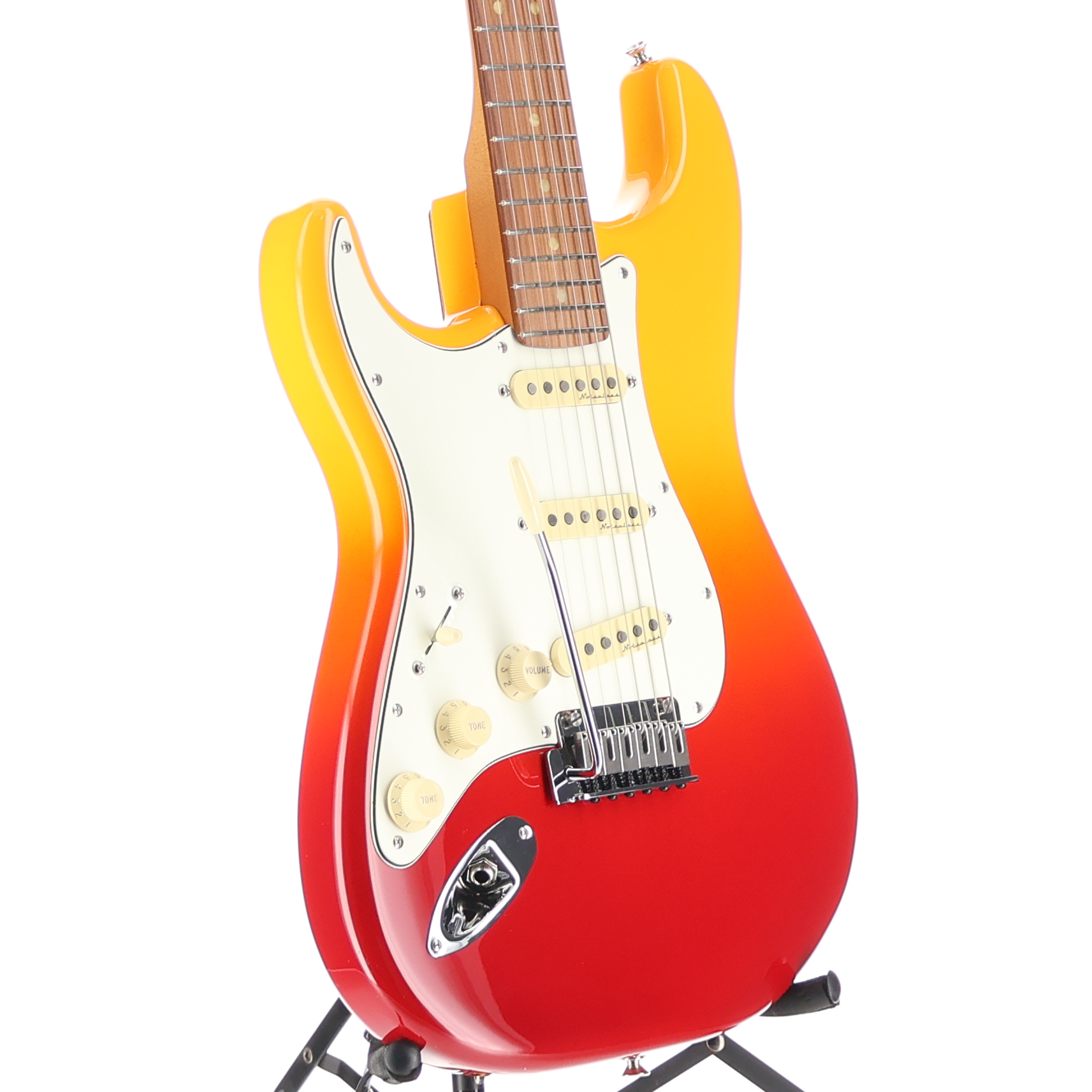Fender Player Plus Stratocaster, Left-Hand, Pau Ferro Fingerboard, Tequila Sunrise (A5) (61541)